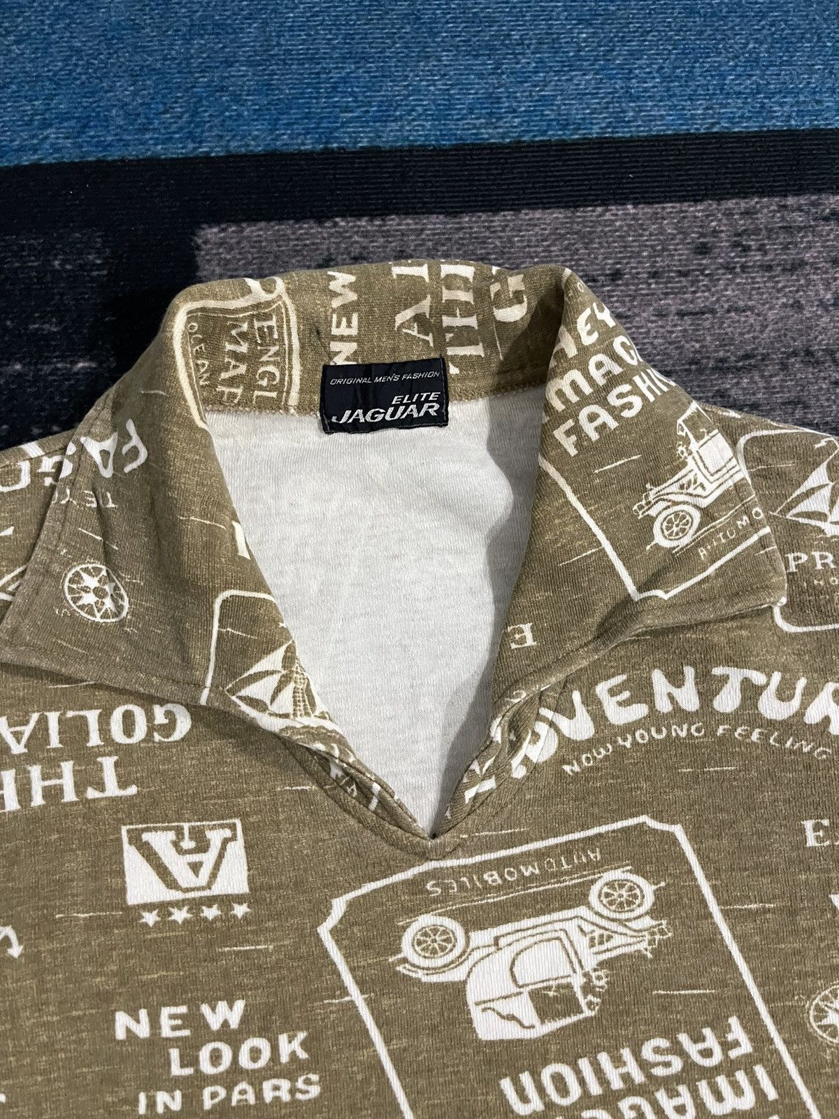 Japanese Brand × Vintage Vintage Elite Jaguar Full Print Collar Sweatshirt Size US M / EU 48-50 / 2 - 6 Thumbnail