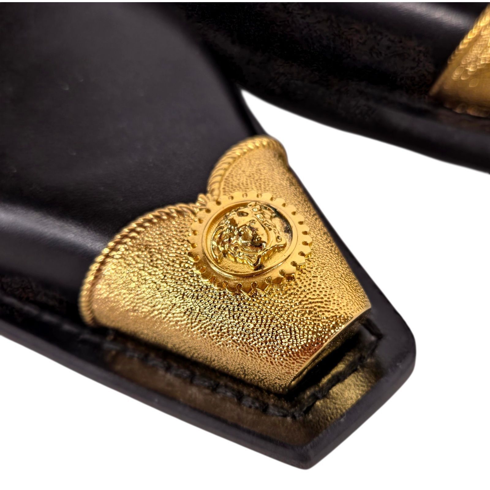 Versace Versace Medusa Western Mules US 10.5 EU 40.5 Womens Black Size US 10.5 / IT 40.5 - 3 Thumbnail