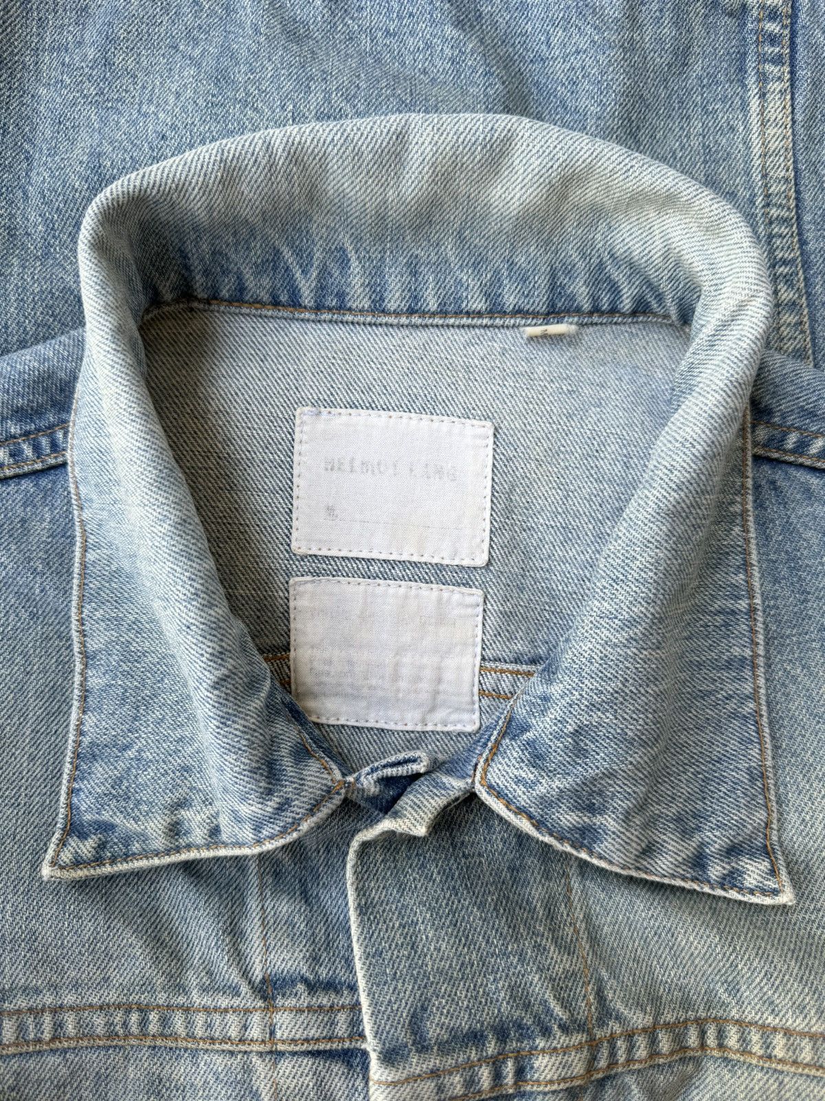 Helmut Lang Helmut Lang 2000 Type I One Pocket Sanded Blue Denim Jacket Size US S / EU 44-46 / 1 - 2 Thumbnail