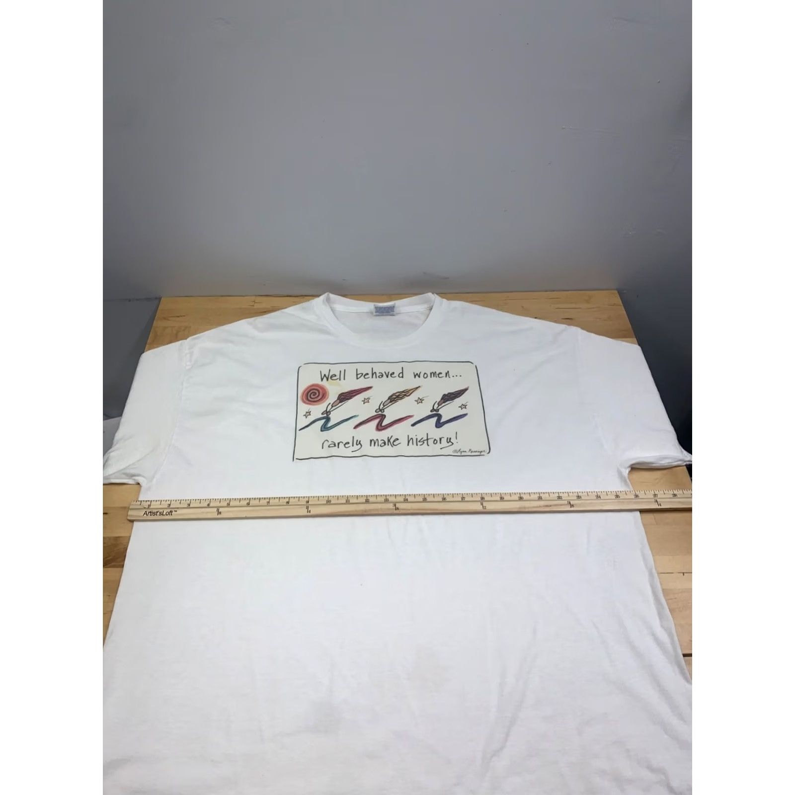 Hanes VINTAGE Hanes Shirt Womens 2XL White Crew Neck Short Sleeve Basic Casual 90s 13247 Size XXL / US 16-18 / IT 52-54 - 7 Thumbnail