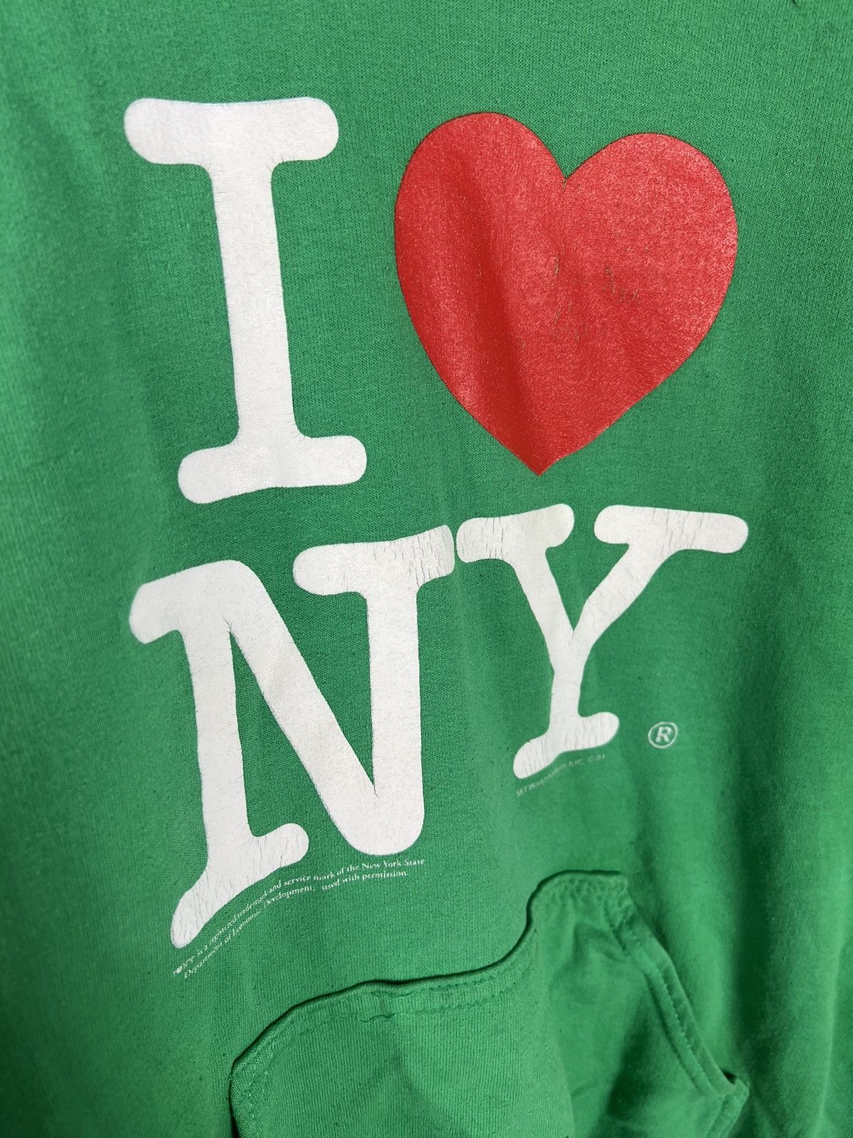 Vintage Vintage I Love NY New York Y2K Hoodie Size US M / EU 48-50 / 2 - 5 Thumbnail