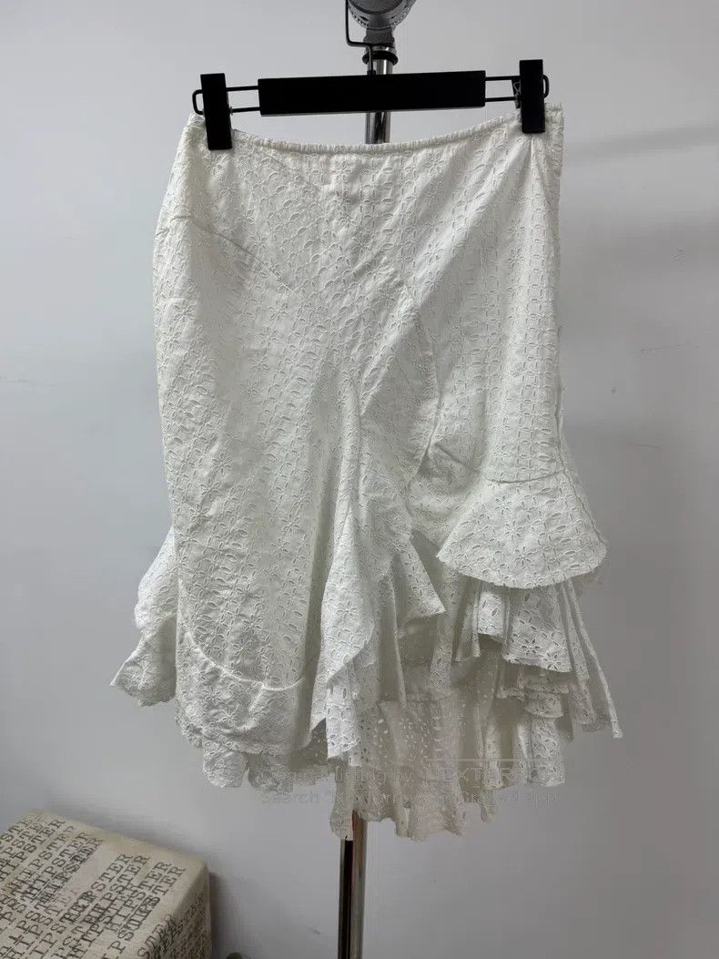 Junya Watanabe Junya Watanabe size XS Lace peony asymmetric fishtail skir Size 23" - 1 Thumbnail