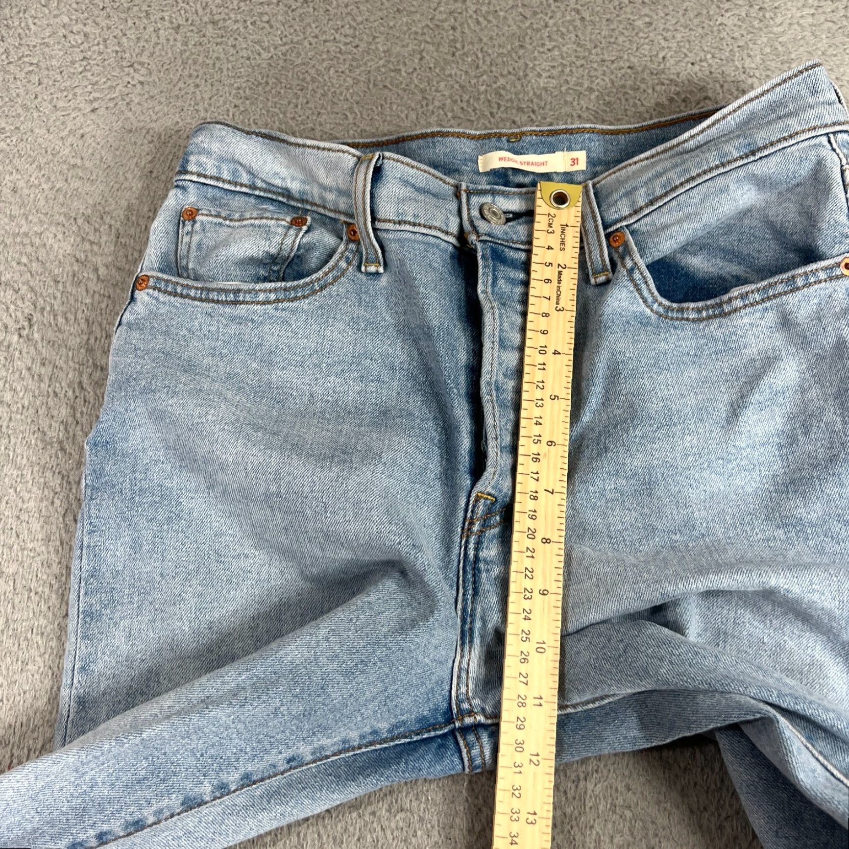 Levi's Levi’s Jeans Women’s Size 31 Wedgie Straight Button Fly Blue Denim Size 24" / US 00 / IT 34 - 4 Thumbnail