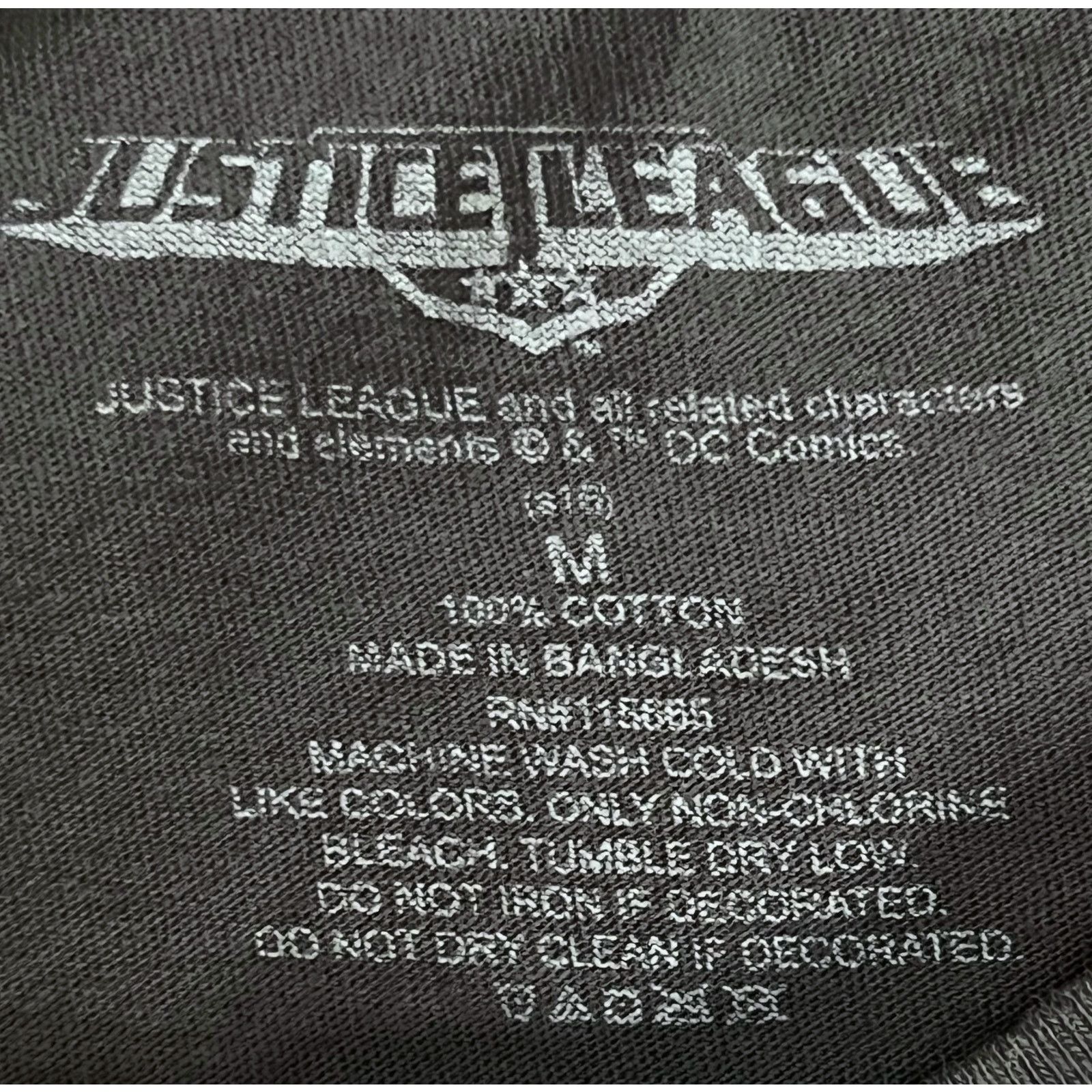 DC Comics Justice League Gray T-Shirt Batman, Superman, Flash -Medium Size US M / EU 48-50 / 2 - 5 Thumbnail