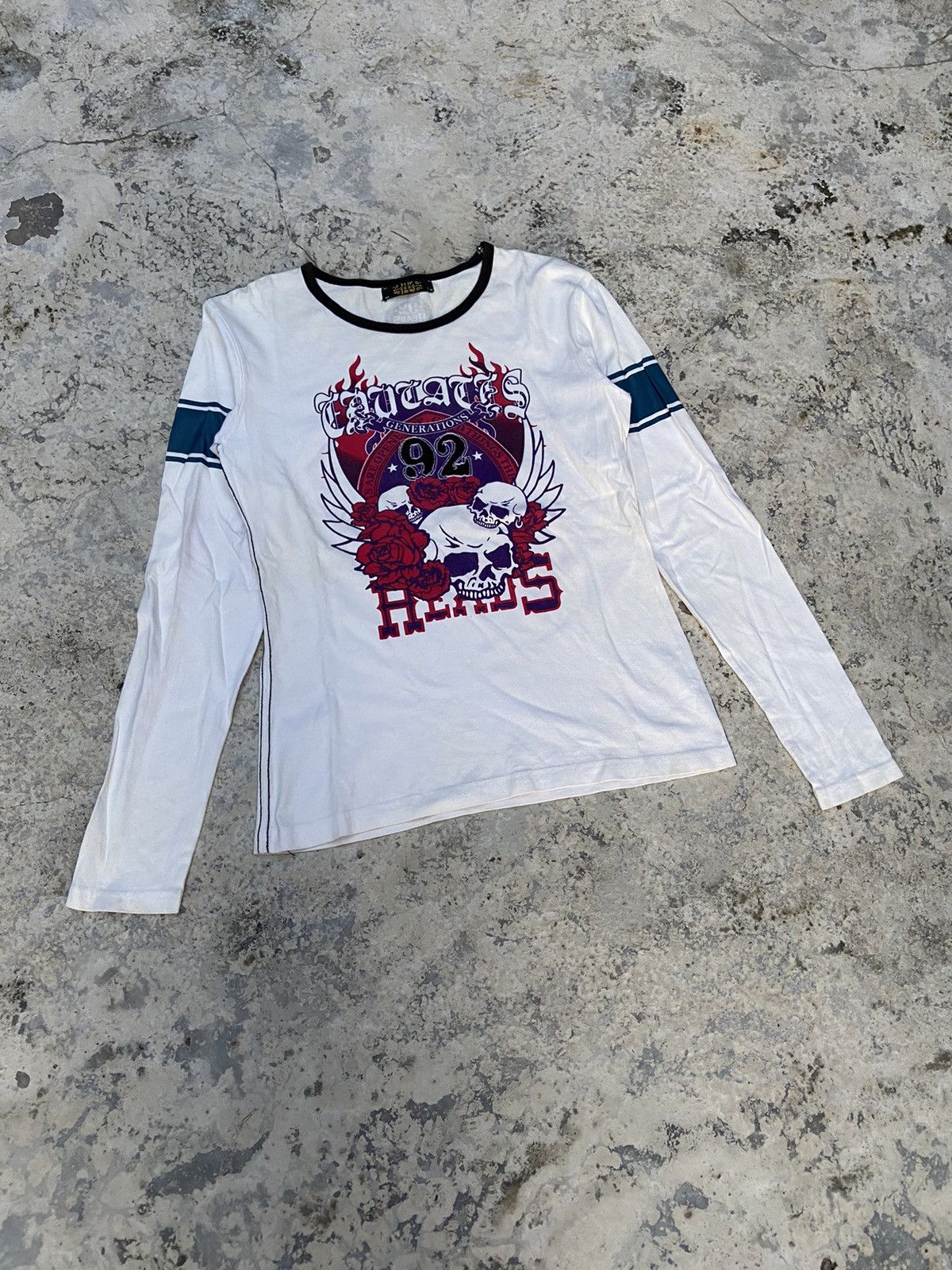 If Six Was Nine 2000s poem skull flip frow long sleeve t-shirt Size US S / EU 44-46 / 1 - 2 Thumbnail