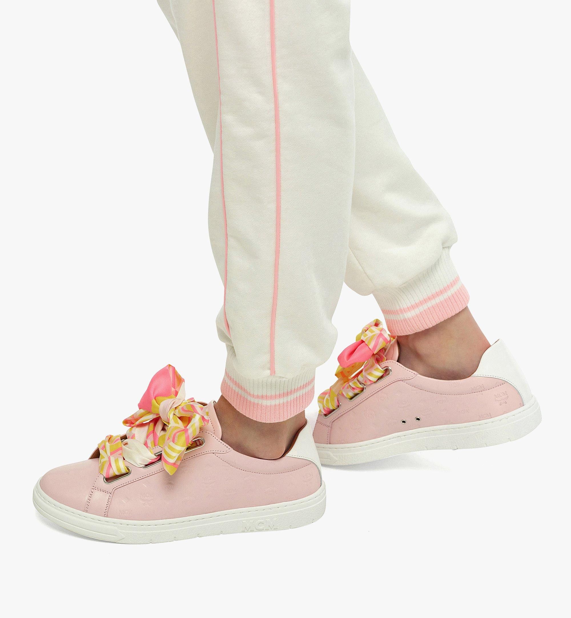 MCM o1y1125 Low-Top Sneakers in Light Pink/White Size US 8 / IT 38 - 2 Thumbnail