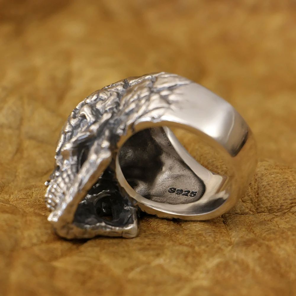 Jewelry Skull Trend Jewelry Rings Open Size Chrome Ring (Size 7-13) Size ONE SIZE - 4 Thumbnail