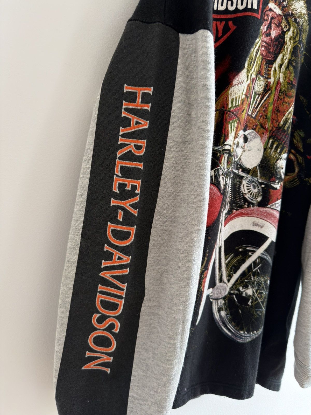Harley Davidson *RARE* 90s VINTAGE EMPIRE HOODIE HARLEY DAVIDSON USA AOP Size US XL / EU 56 / 4 - 3 Thumbnail