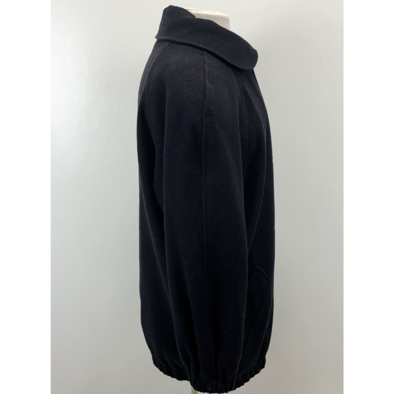 Talbots VINTAGE Talbots Coat Womens 12 Black Peter Pan Collar Button Up Wool Blend Pea Coat 90s USA Mens/Womens Size XL / US 12-14 / IT 48-50 - 4 Thumbnail