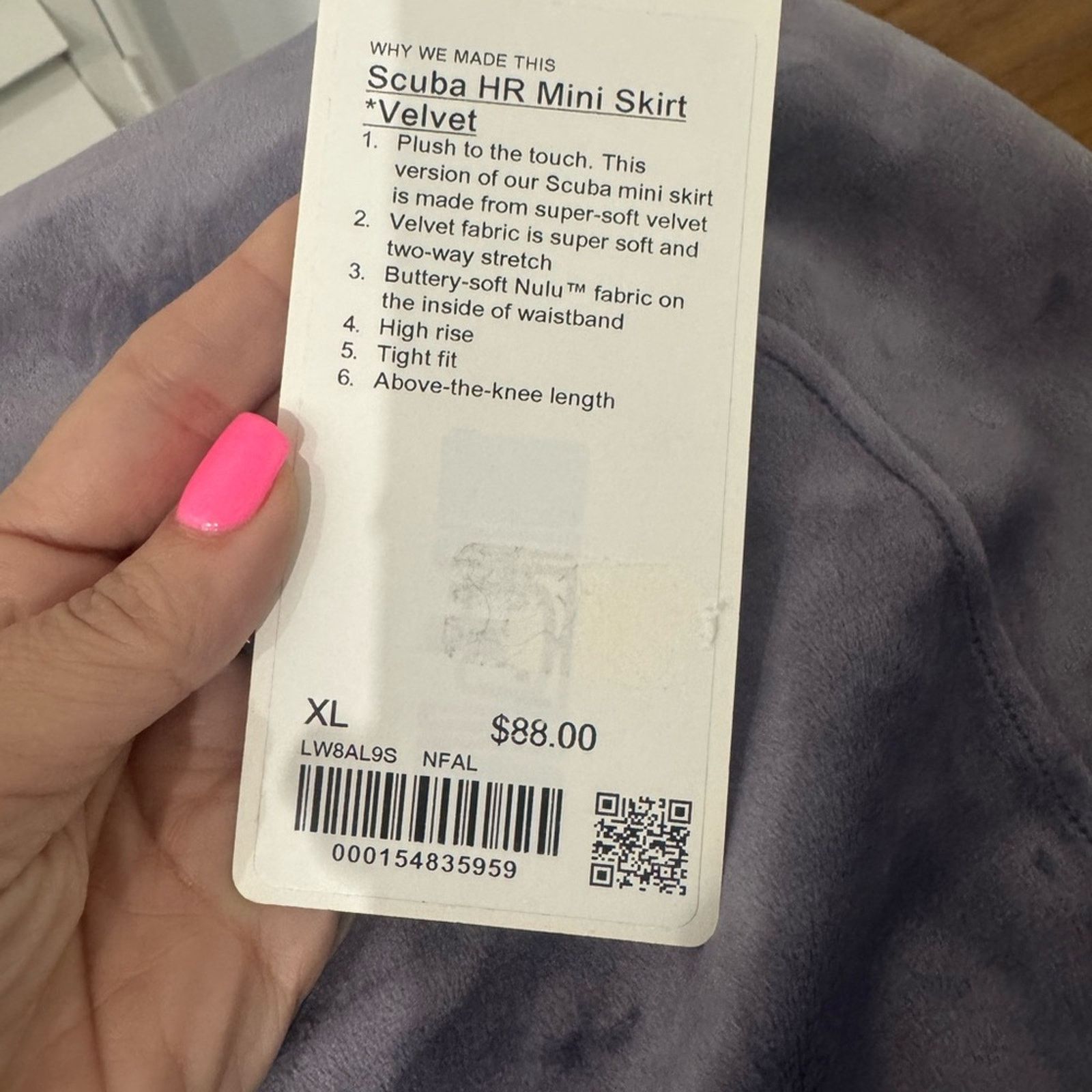 Lululemon Lululemon Scuba High-Rise Mini Skirt *Velvet XL Size 36" / US 14 / IT 50 - 7 Thumbnail