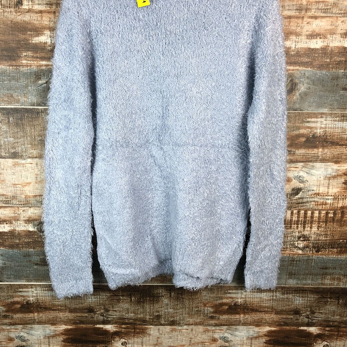 Homespun Knitwear × Japanese Brand DLL Double Focus Blue shaggy fur mohair Knitwear #C054 Size US L / EU 52-54 / 3 - 14 Thumbnail