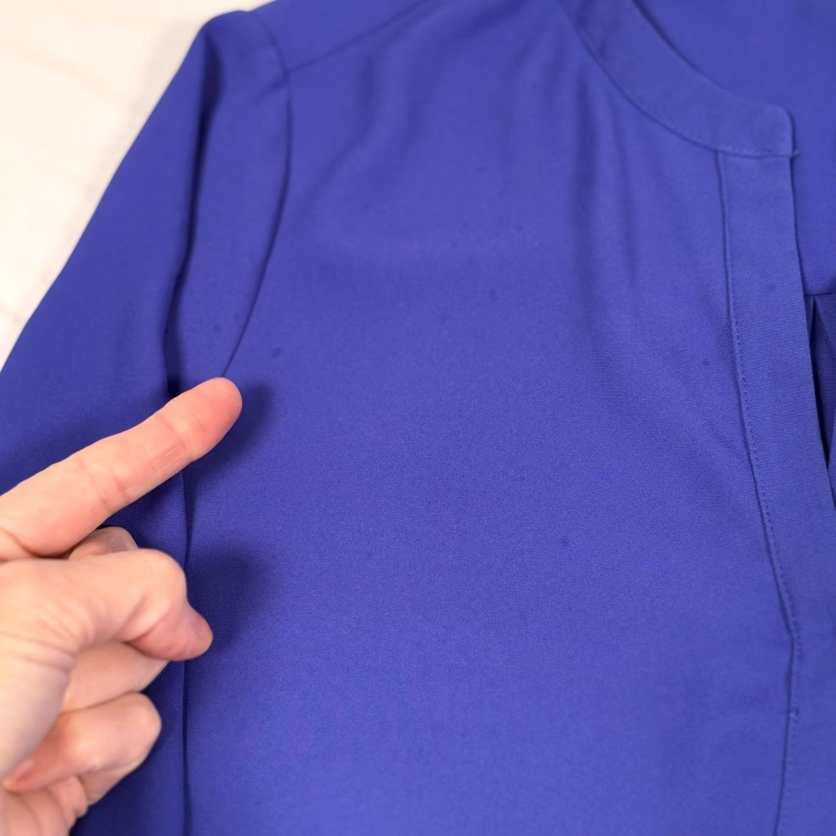 Vintage Pleione Henley Tunic Shirt Blouse Blue Small LS Lightweight Office Career Top Size S / US 4 / IT 40 - 2 Thumbnail
