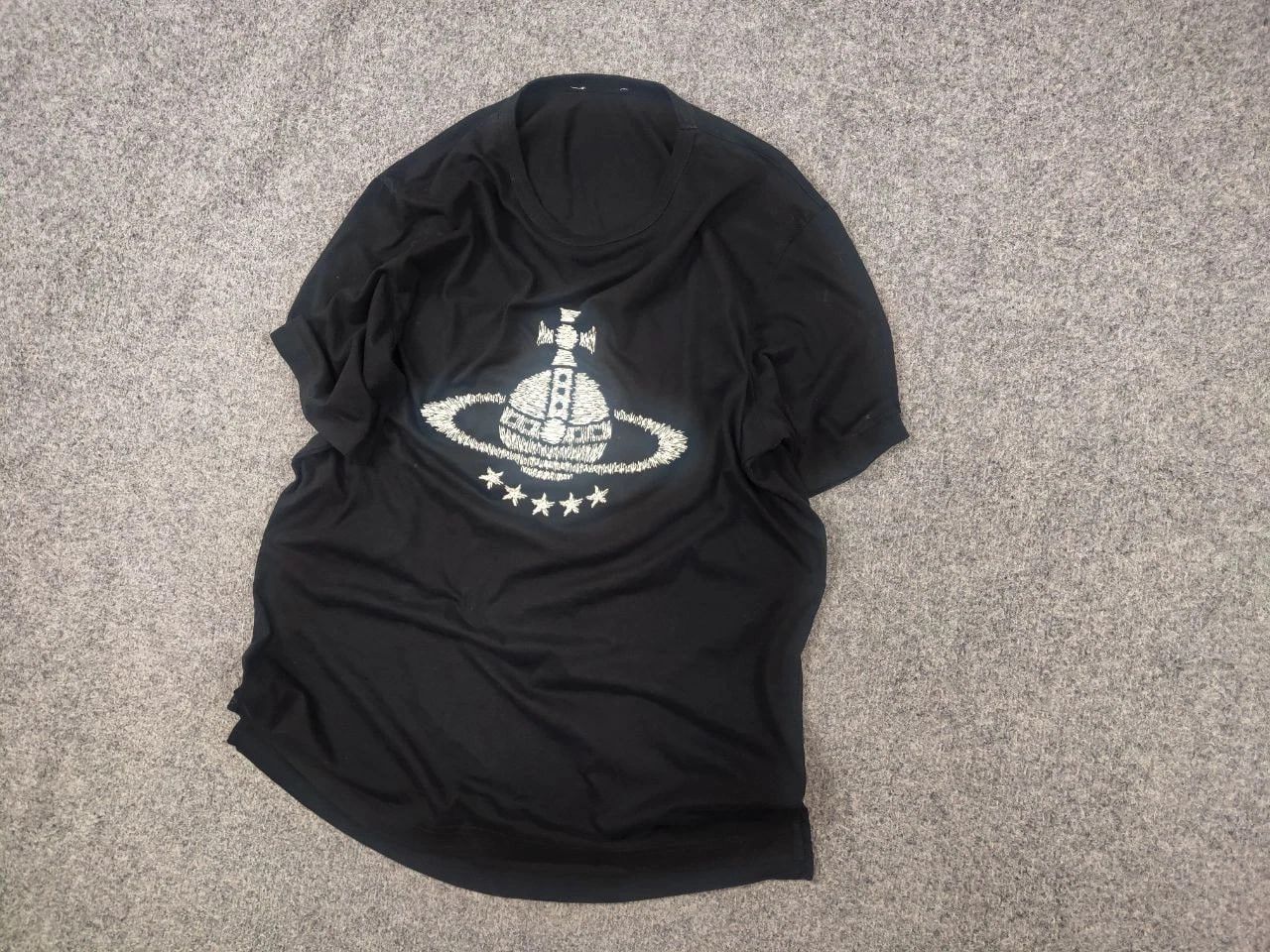 Vintage Vivienne Westwood Authentic Orb BIg Logo Black Mens T-Shirt Size US M / EU 48-50 / 2 - 7 Thumbnail