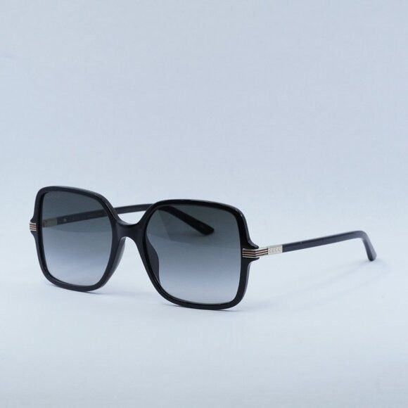 Gucci Gucci GG1449S 001 Sunglasses Black Square Frame, Grey Lenses Size ONE SIZE - 1 Thumbnail