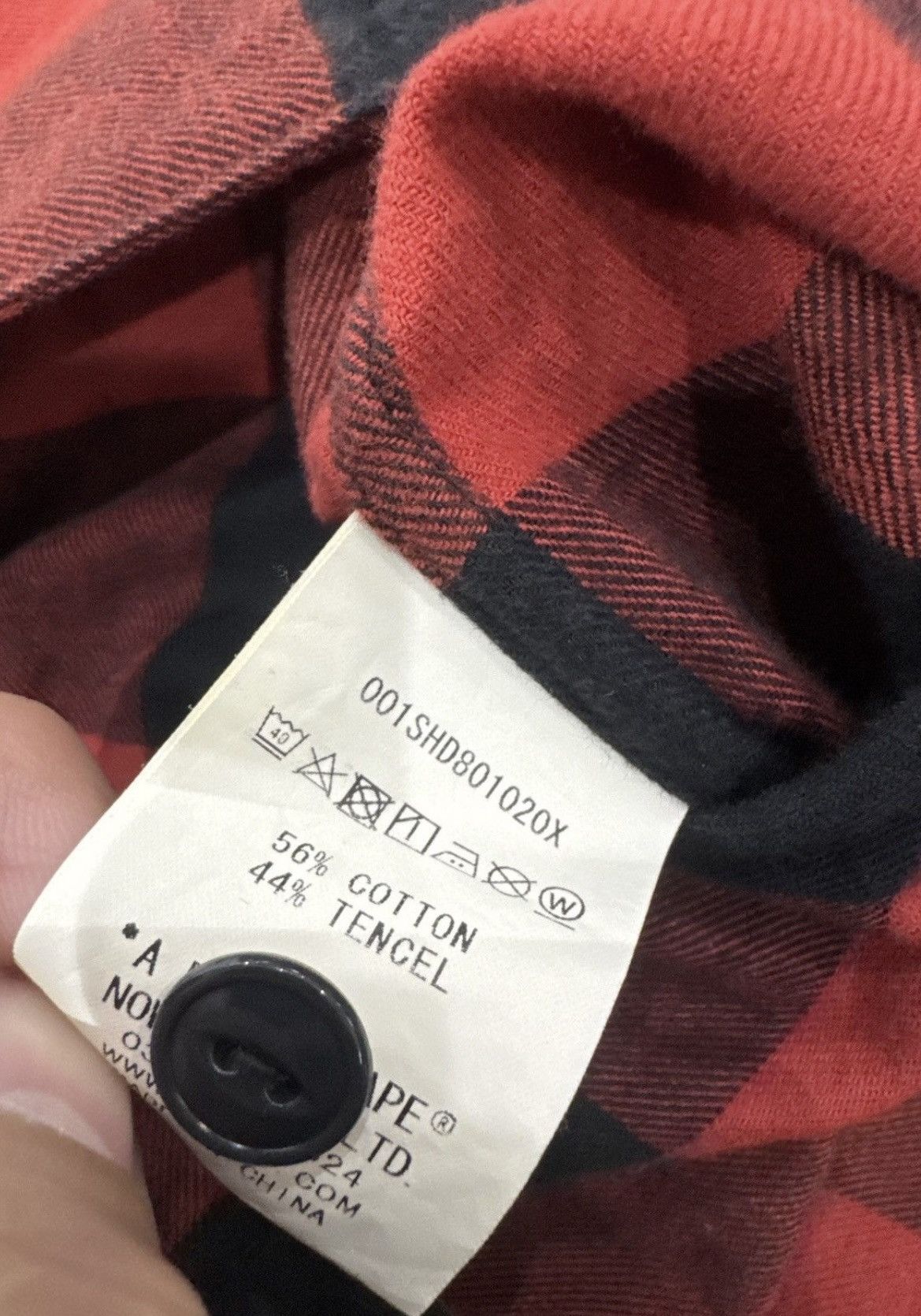 Bape BAPE Check Shark Relaxed Fit Flannel Shirt Size US XL / EU 56 / 4 - 8 Thumbnail