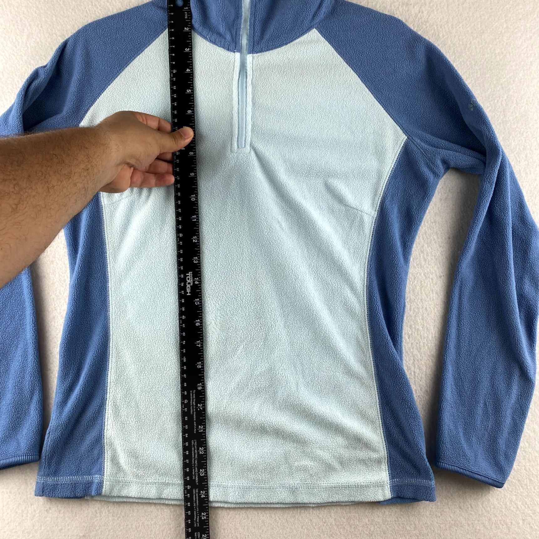 Vintage Columbia Sweater Womens Medium Blue Fleece 1/4 Zip High Neck Windstopper Hiking Shirt Size M / US 6-8 / IT 42-44 - 6 Thumbnail