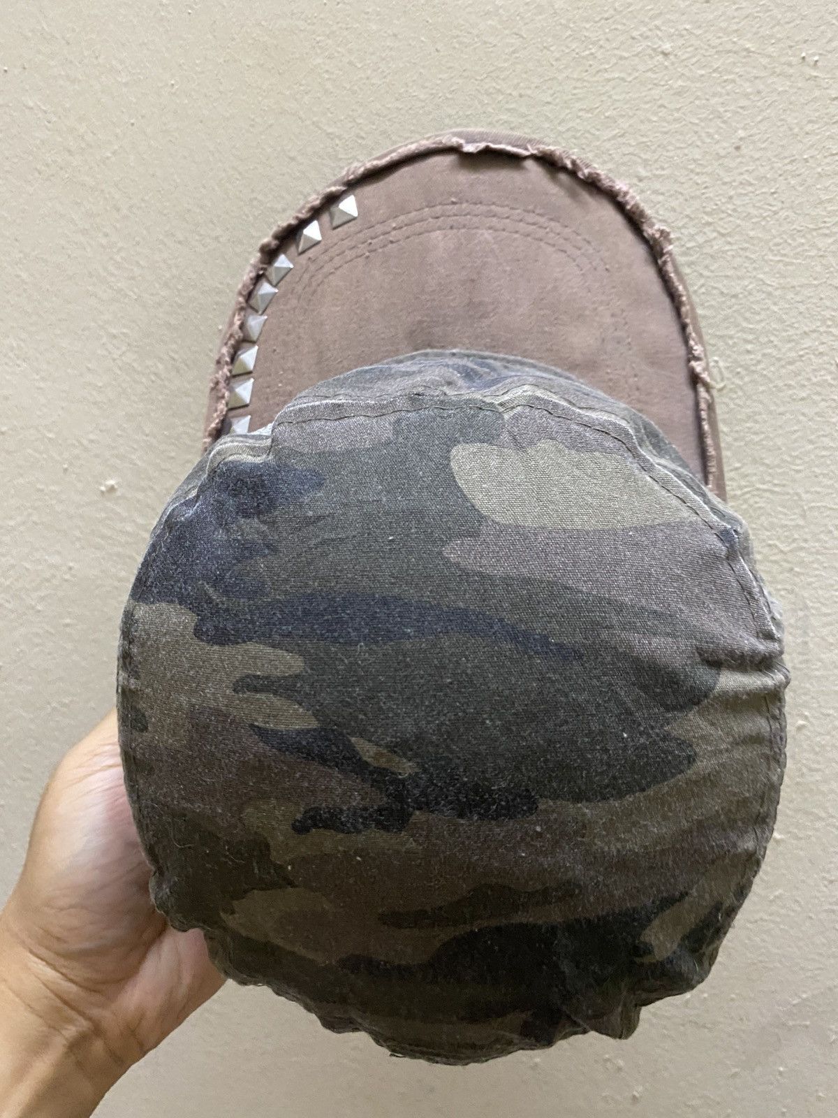 Kappa × Vintage 🔥 DISTRESSED KAPPA STUDDED CAMO CADET HAT Size ONE SIZE - 3 Thumbnail