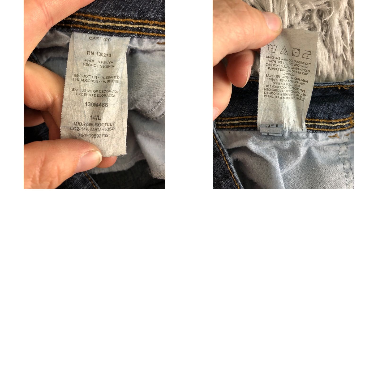 Vintage Riders Womens Jeans Mid Rise Bootcut Size 14 Medium Wash Blue Denim 5-Pocket Regular Inseam 32 in Mens? Size 36" / US 14 / IT 50 - 8 Thumbnail