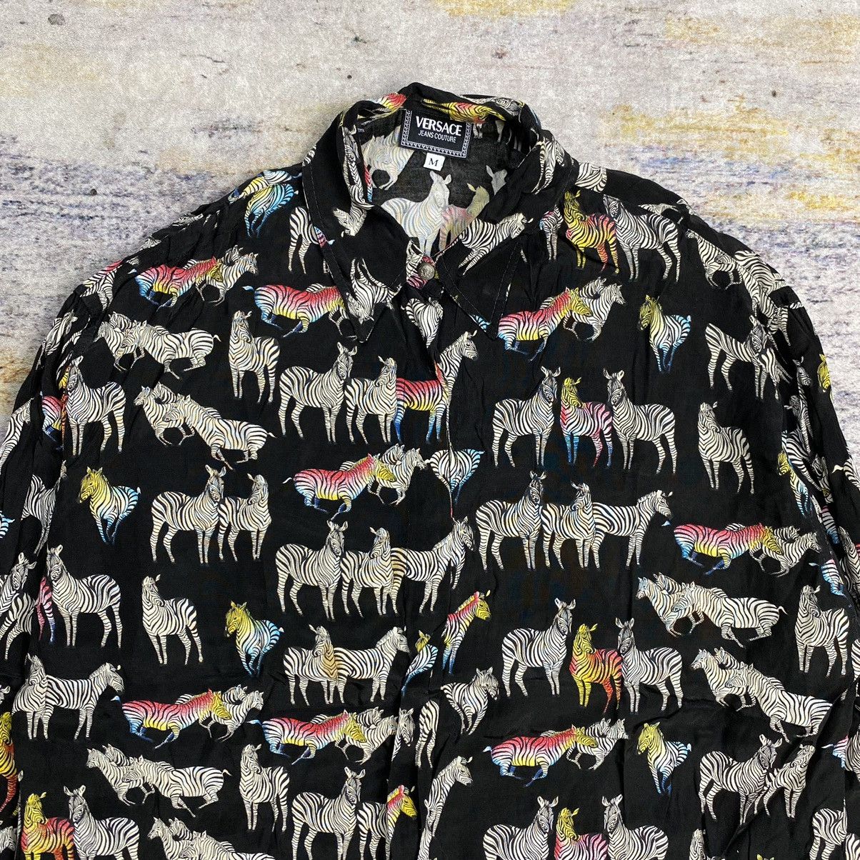 Versace × Versace Jeans Couture Versace horse pattern long sleeve button shirt Size M / US 6-8 / IT 42-44 - 3 Thumbnail