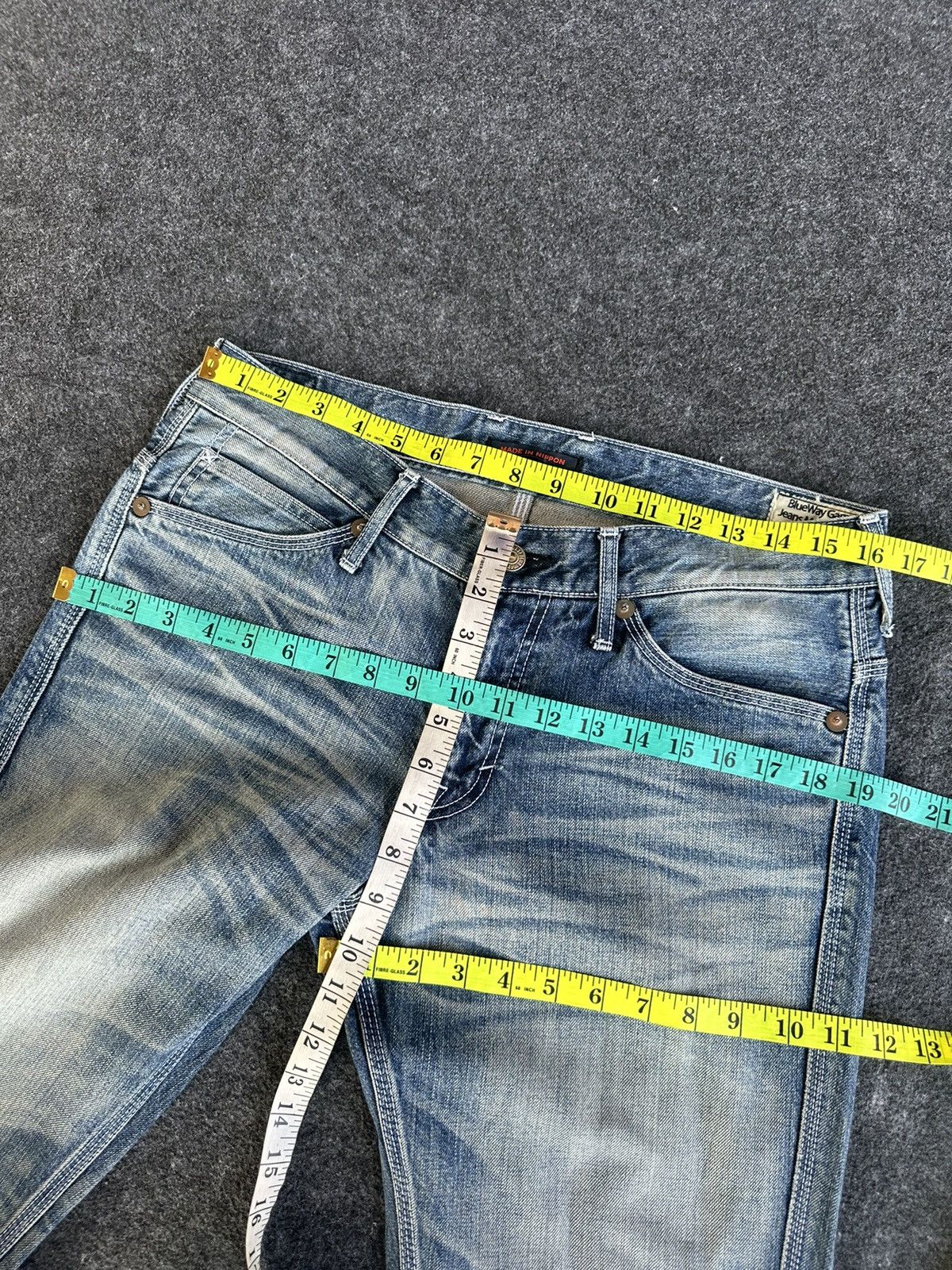 Beauty Beast Vintage Blue Way Nice Faded Washed Denim D269 Size US 32 / EU 48 - 8 Thumbnail