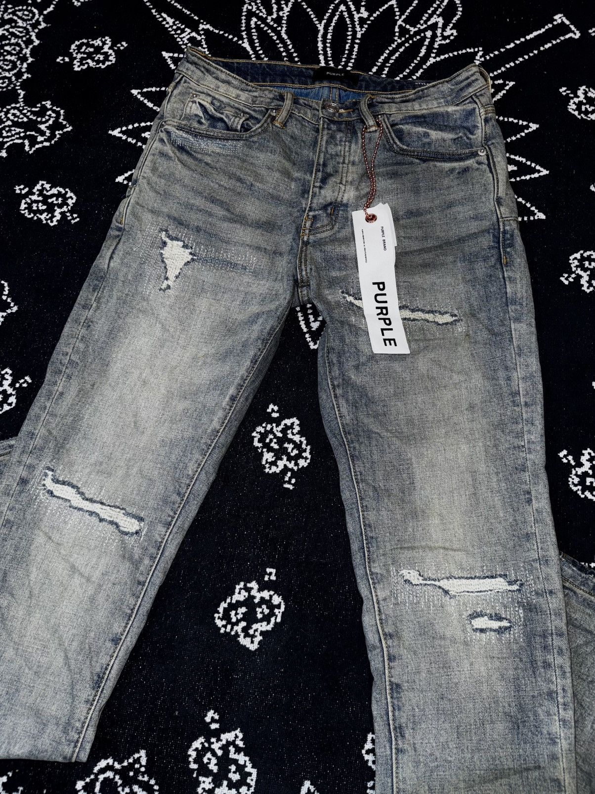 Purple Brand PURPLE BRAND DISTRESSED FADE AGED JEANS Size US 32 / EU 48 - 3 Thumbnail