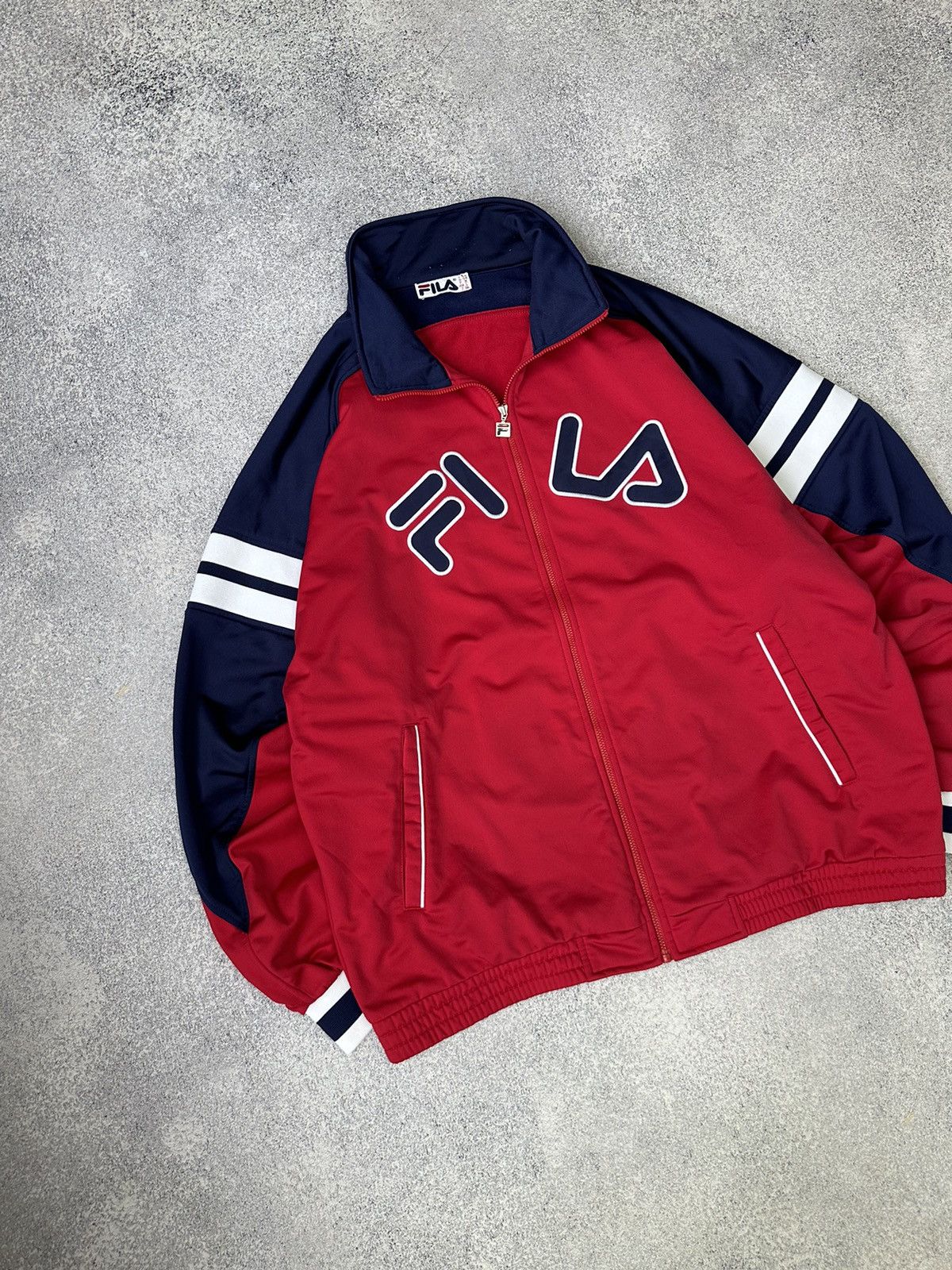 Vintage fashion 90's FILA shell windbreaker streetwear jacket XL