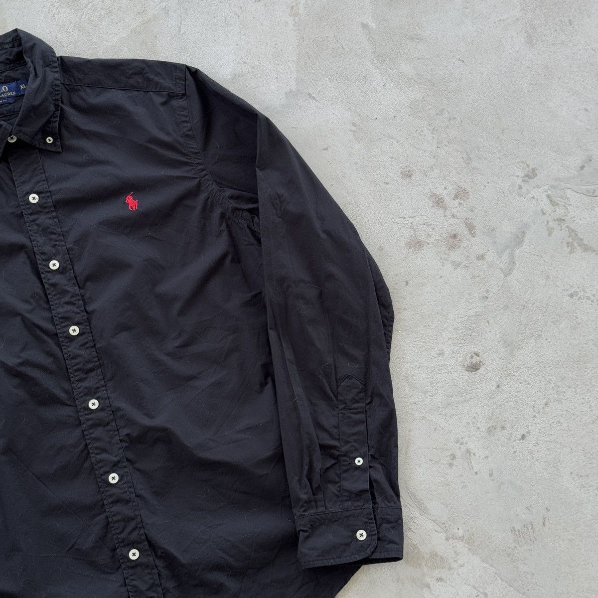 Polo Ralph Lauren × Vintage Vintage Polo Ralph Lauren Button Ups Shirt Size XL black Size US XL / EU 56 / 4 - 2 Thumbnail