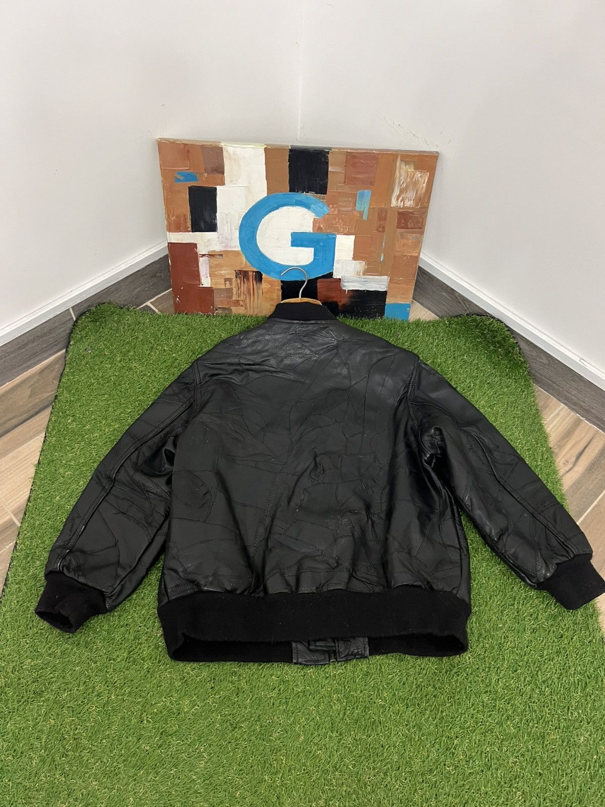 Alpha Industries × Vintage Vintage Alpha Industries Leather Patchwork Top Gun Jacket Size S / US 4 / IT 40 - 9 Thumbnail