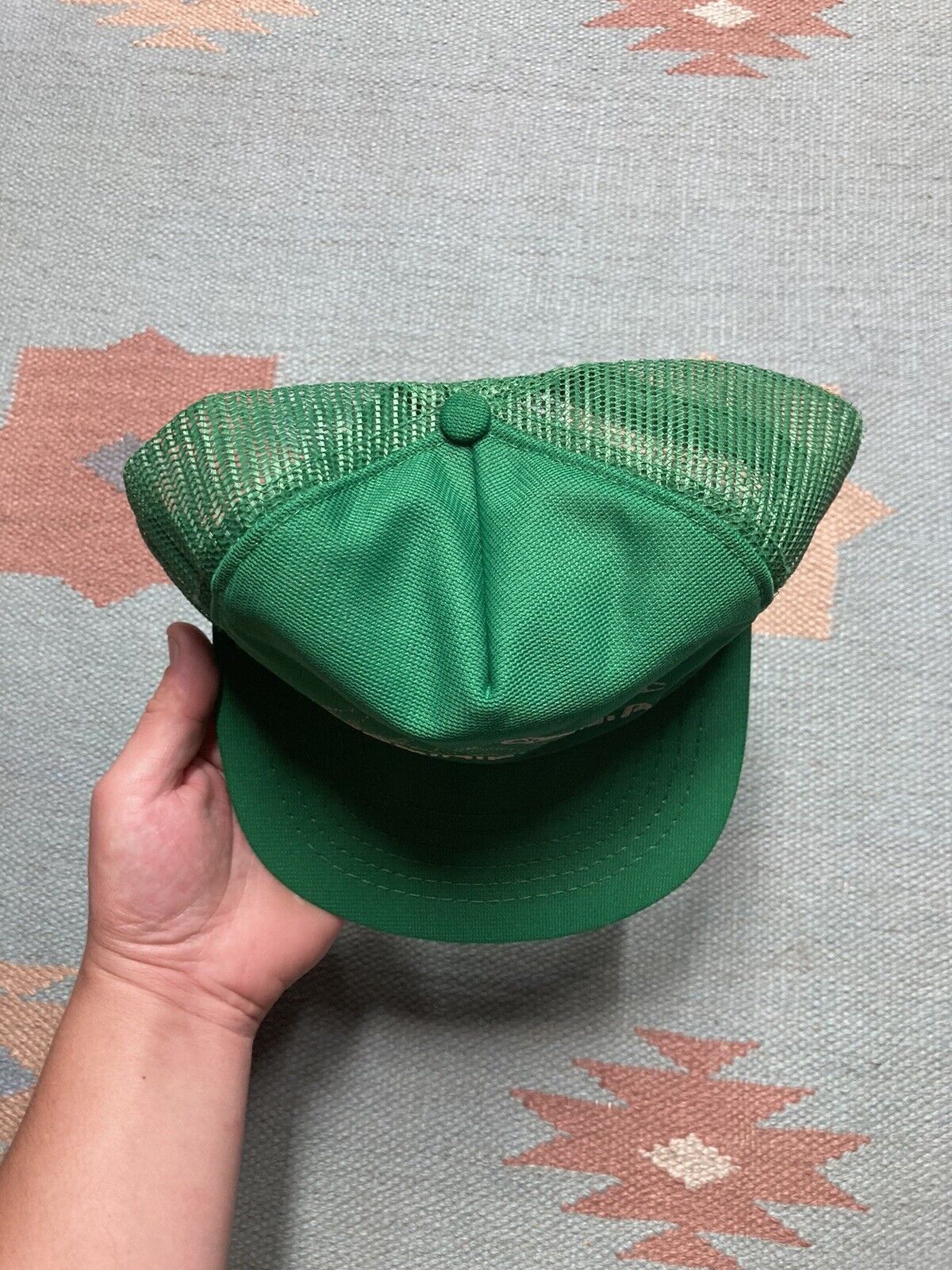 Vintage VTG 80s trucker hat mesh Prairie N.S.A mining forest green Size ONE SIZE - 3 Thumbnail