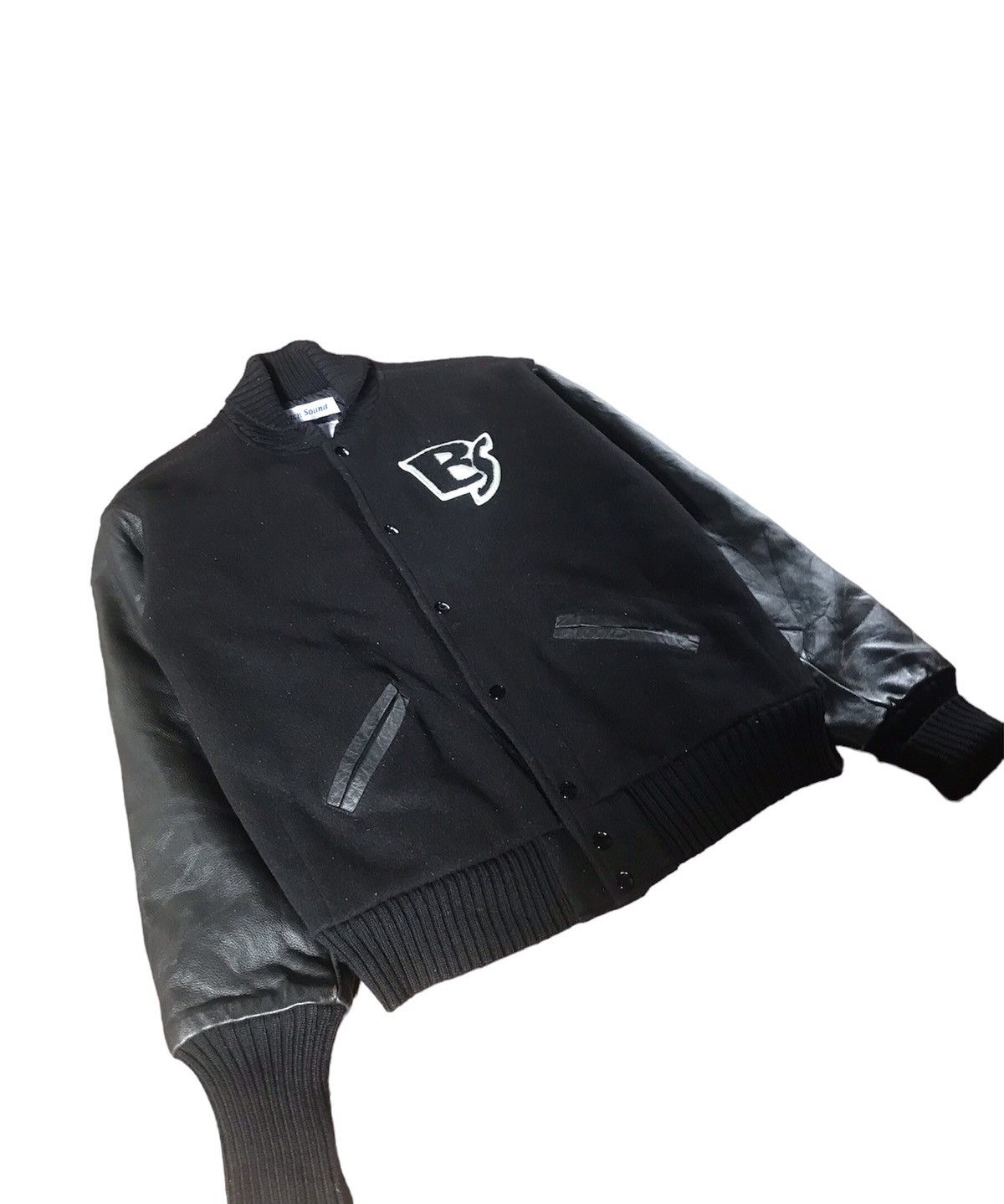 Other 🔥🔥🔥Vtg Wool Varsity sleeve leather Jacket Size US M / EU 48-50 / 2 - 4 Thumbnail