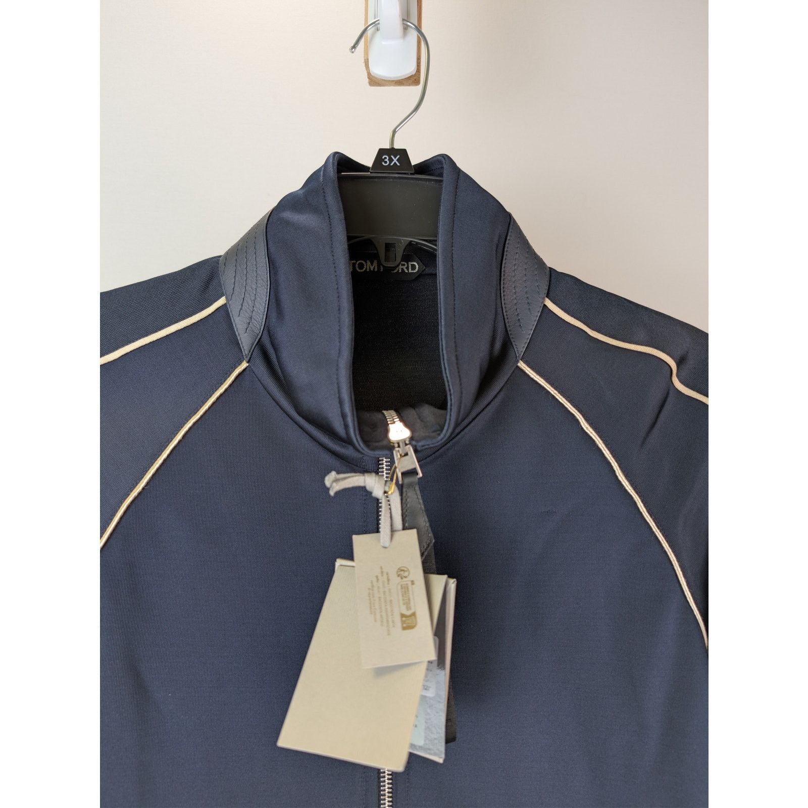Tom Ford o1rshd1 Sports jacket with piping in navy blue Size US M / EU 48-50 / 2 - 6 Thumbnail