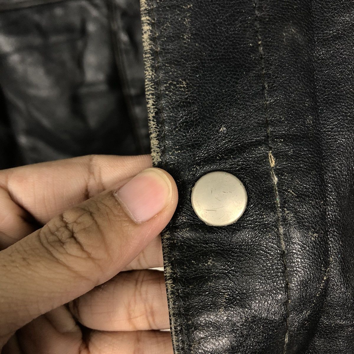 Japanese Brand 📌Unknown Brand Button Biker Leather Jacket 14th Addiction Size US M / EU 48-50 / 2 - 17 Thumbnail