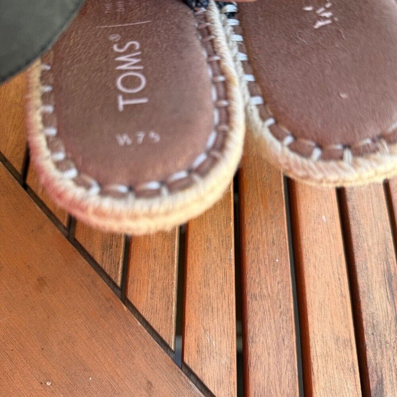 Toms TOMS Black Canvas Espadrille Wedge Sandals Size W7.5 Size US 7.5 / IT 37.5 - 6 Thumbnail