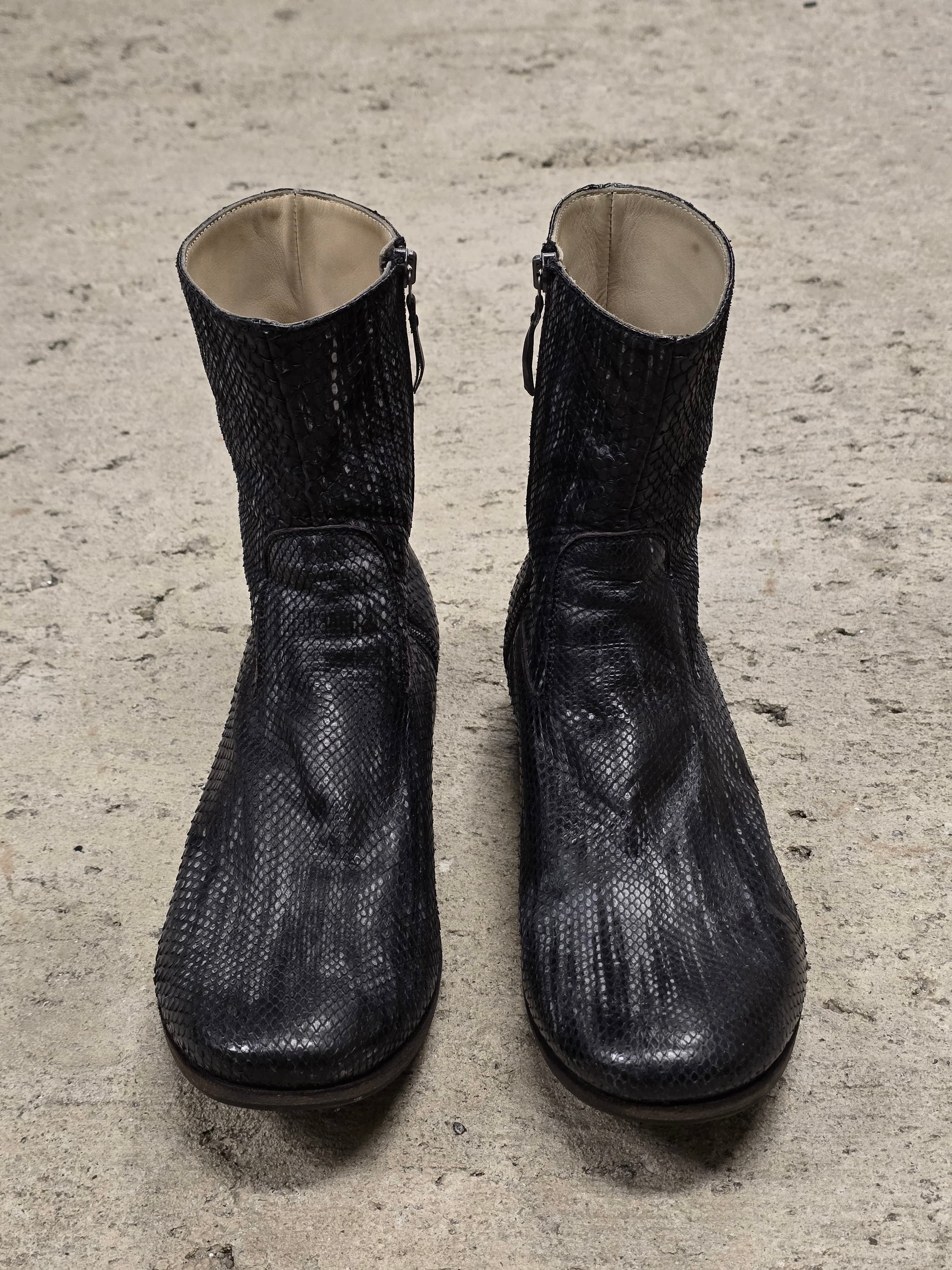 Carpe Diem Carpe Diem Striped Snakeskin Side Zip Boots Size US 10 / EU 43 - 7 Thumbnail