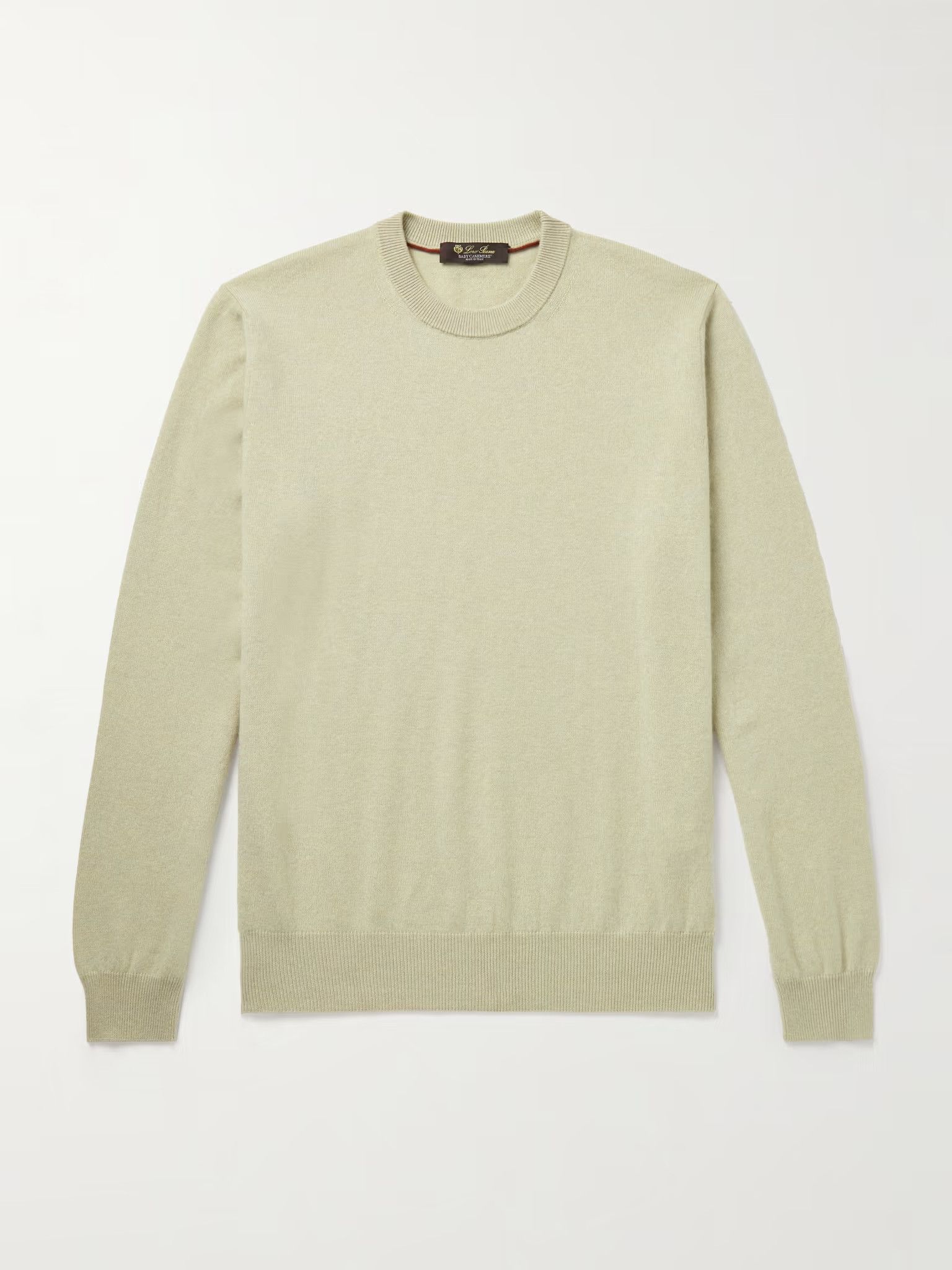 Loro Piana o1w1db10226 FAO2561 Classic Crewneck Sweater in Light Green Size US M / EU 48-50 / 2 - 1 Thumbnail