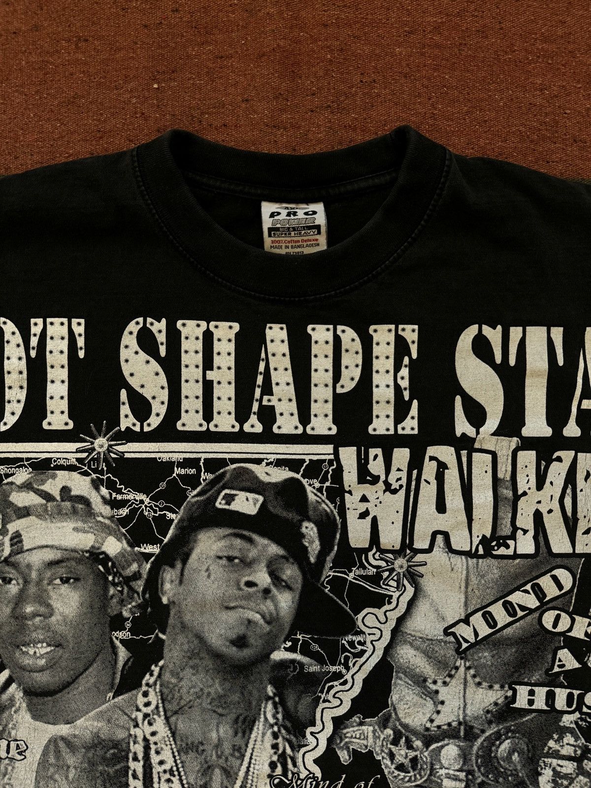 Rap Tees × Vintage 2000's Lousiana Rap Boot Shape State Rap Tee Lil Wayne Size US XXL / EU 58 / 5 - 3 Thumbnail