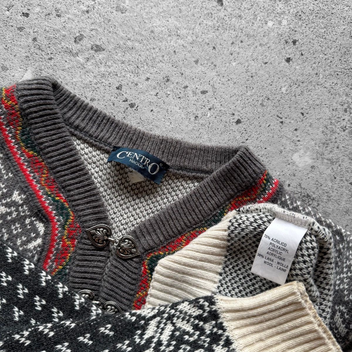 Other Centro Wmns Vintage Nordic Norwegian Fair Isle Wool Sweater Size S / US 4 / IT 40 - 5 Thumbnail