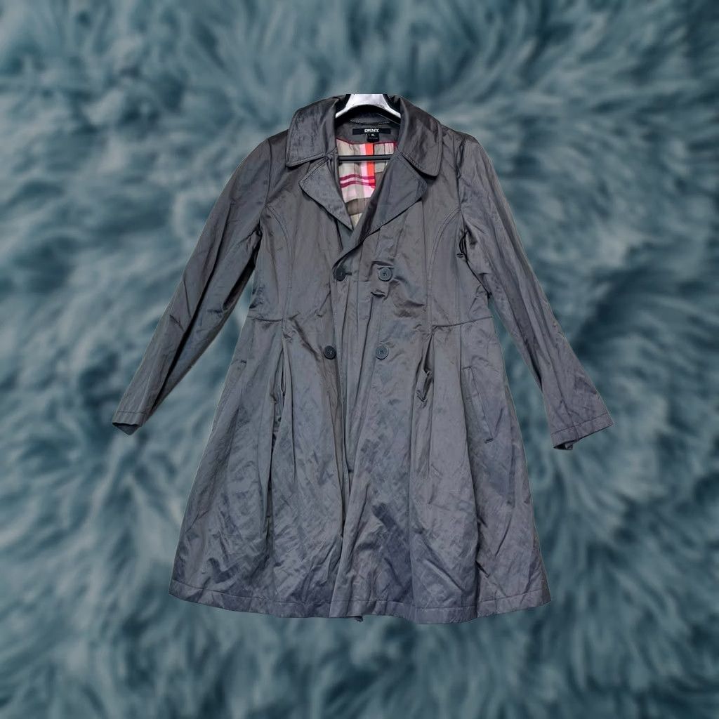 DKNY DKNY Trench Coat Gray Women's XL Cotton Size XL / US 12-14 / IT 48-50 - 1 Thumbnail
