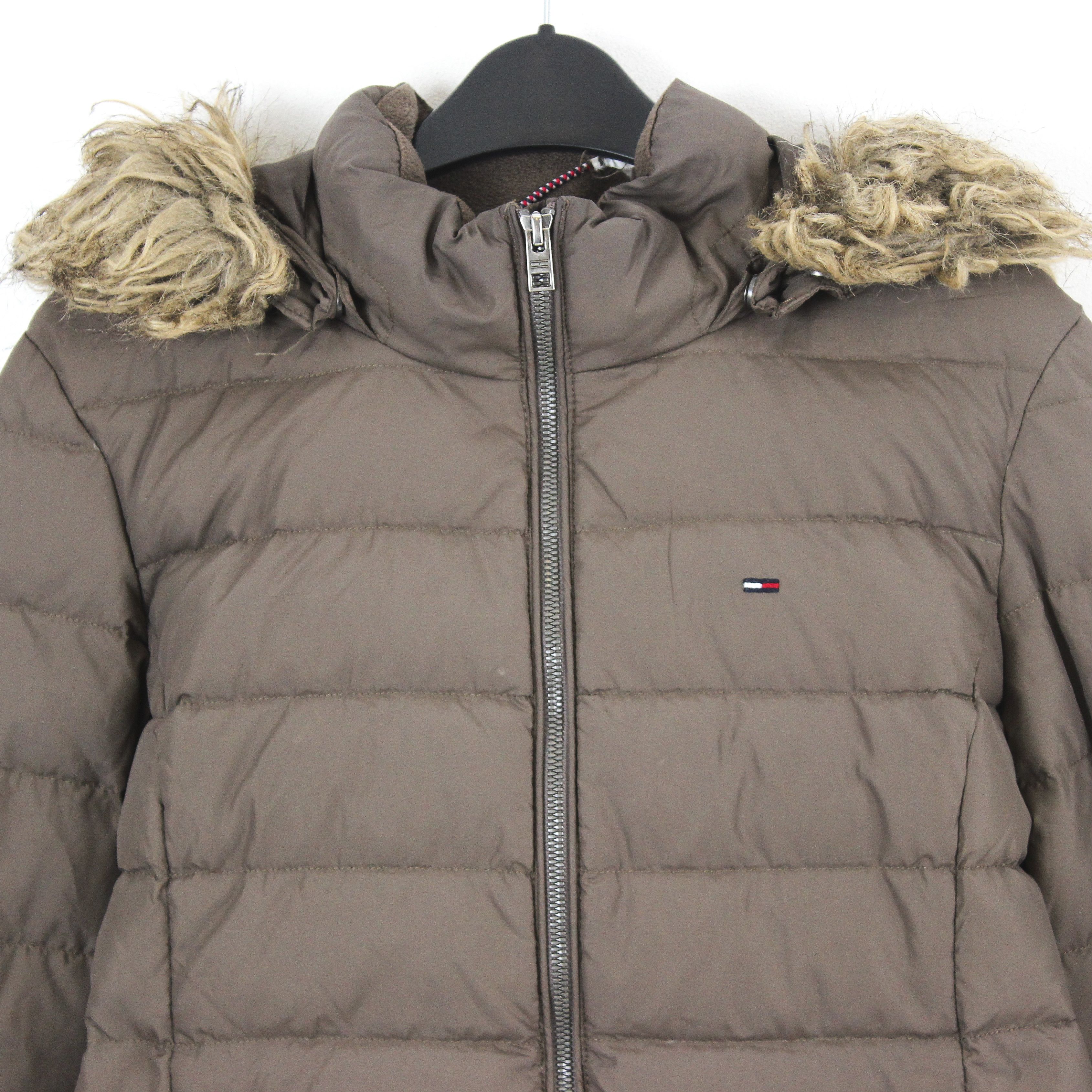 Tommy Hilfiger Women L Jacket Coat Padded Hooded Puffer Outerwear Brown Size L / US 10 / IT 46 - 2 Thumbnail