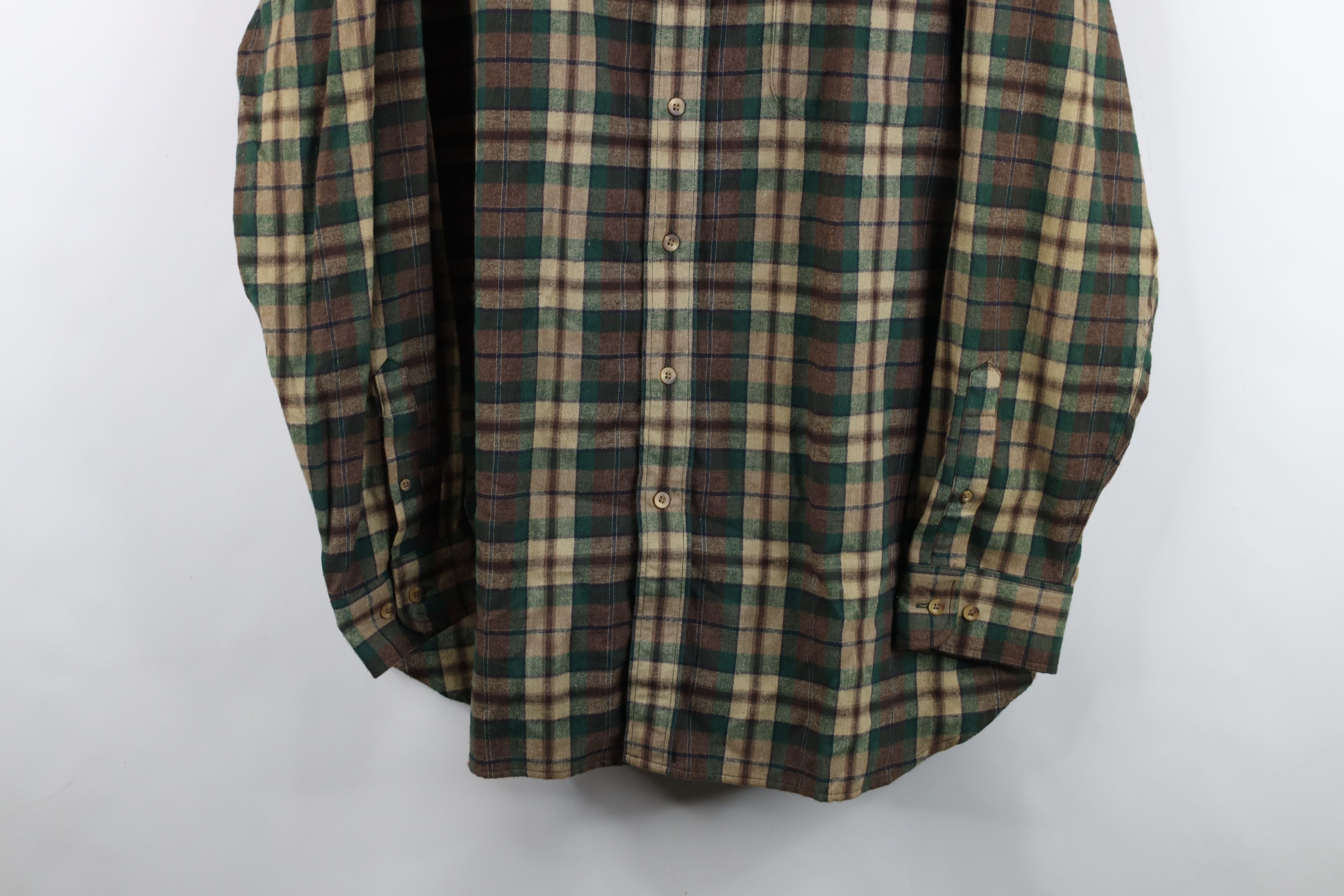 Vintage Vintage Y2K Streetwear Button Down Shirt Green Plaid Size US XXL / EU 58 / 5 - 3 Thumbnail
