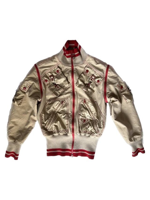 image of Christian Dior By John Galliano Bomber Jacket in Sand, Women's (Size Medium)