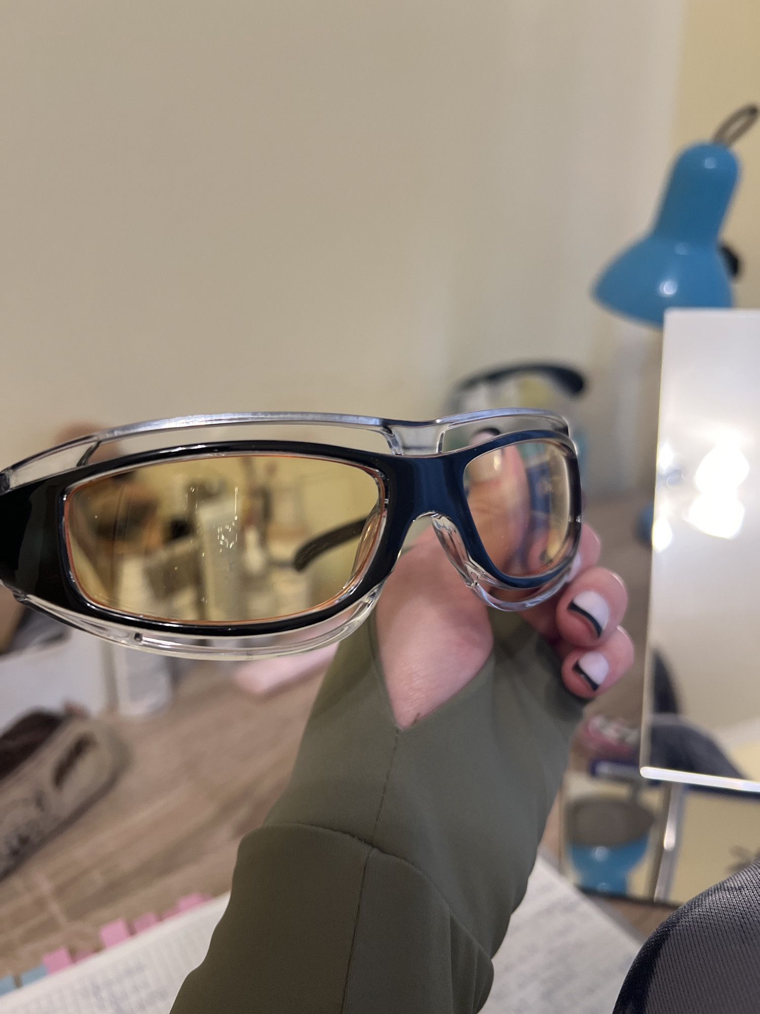 Designer Yellow Lense Cateye Glasses Punk Style Sunglasses Size ONE SIZE - 5 Thumbnail