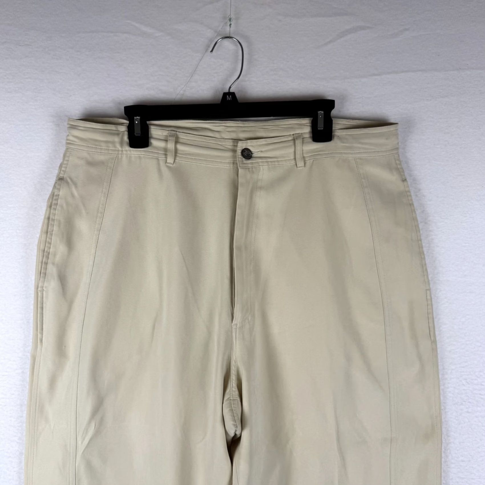 Pelle Pelle VINTAGE Pelle Pelle Pants Main Selling Point Hip Hop 90s Baggy Wide-Leg Ivory Men 37x33 Old School Size US 37 - 2 Thumbnail