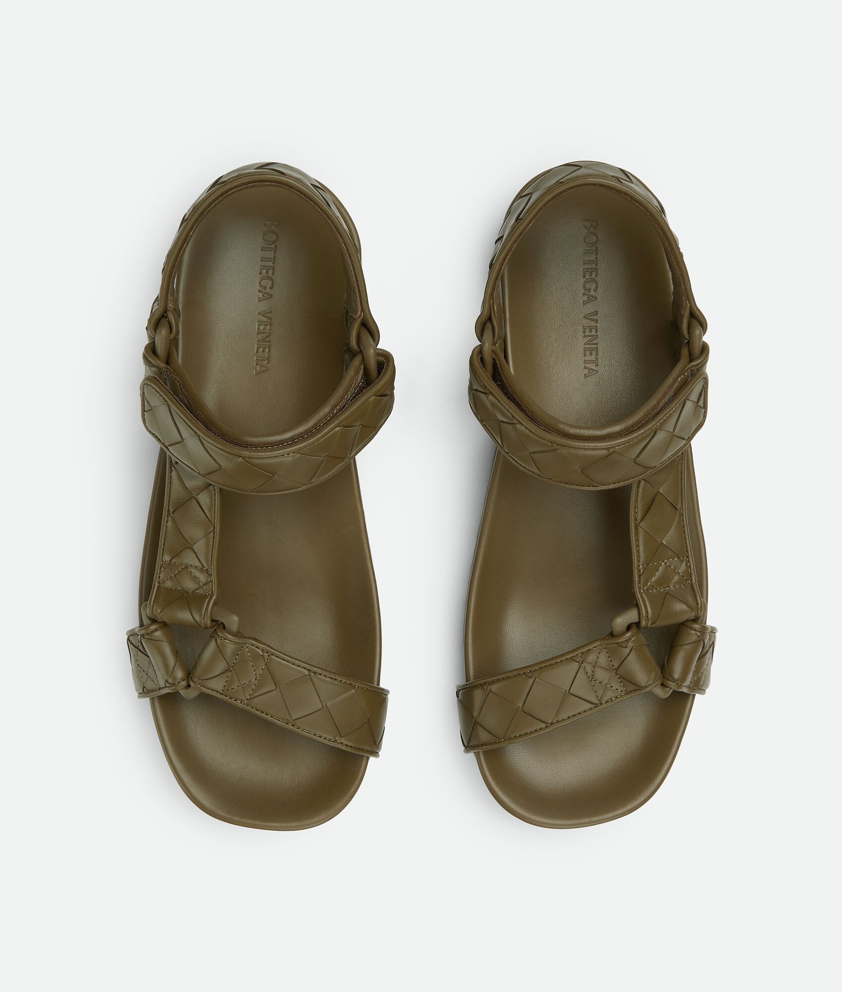 Bottega Veneta o1w1db10825 Trip Sandals in Mud Size US 11 / EU 44 - 4 Thumbnail