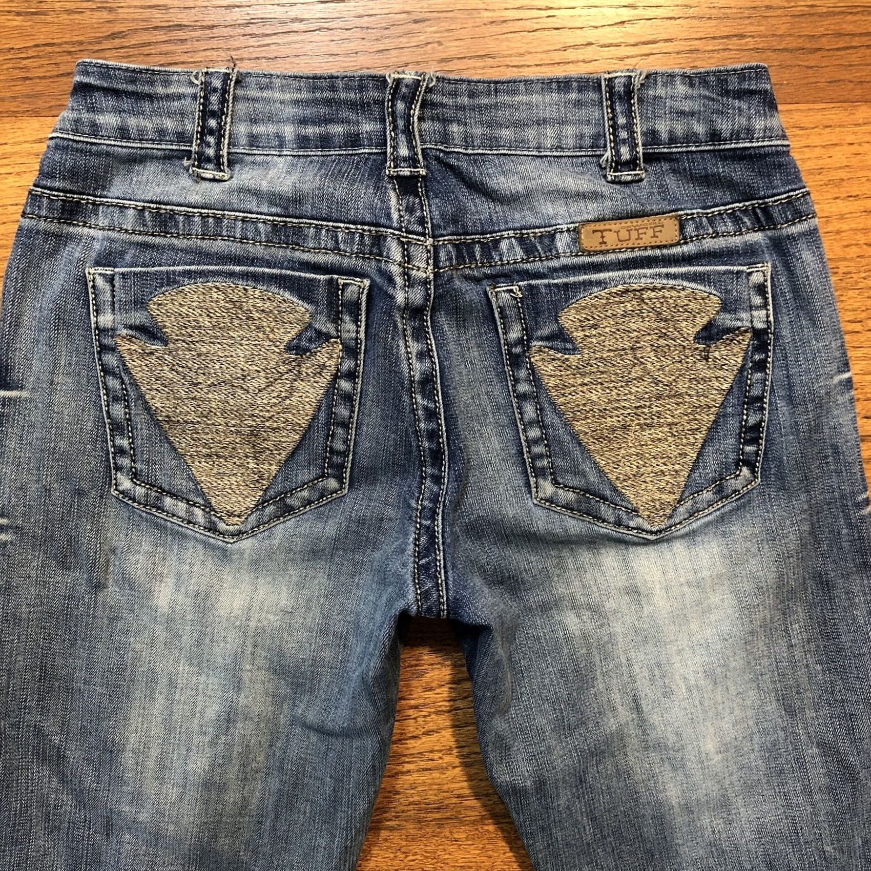 Arrow Cowgirl Tuff Jeans Blue Denim Bootcut 27 X 30 Inseam Arrow Head Hemmed Size 27" / US 4 / IT 40 - 3 Thumbnail