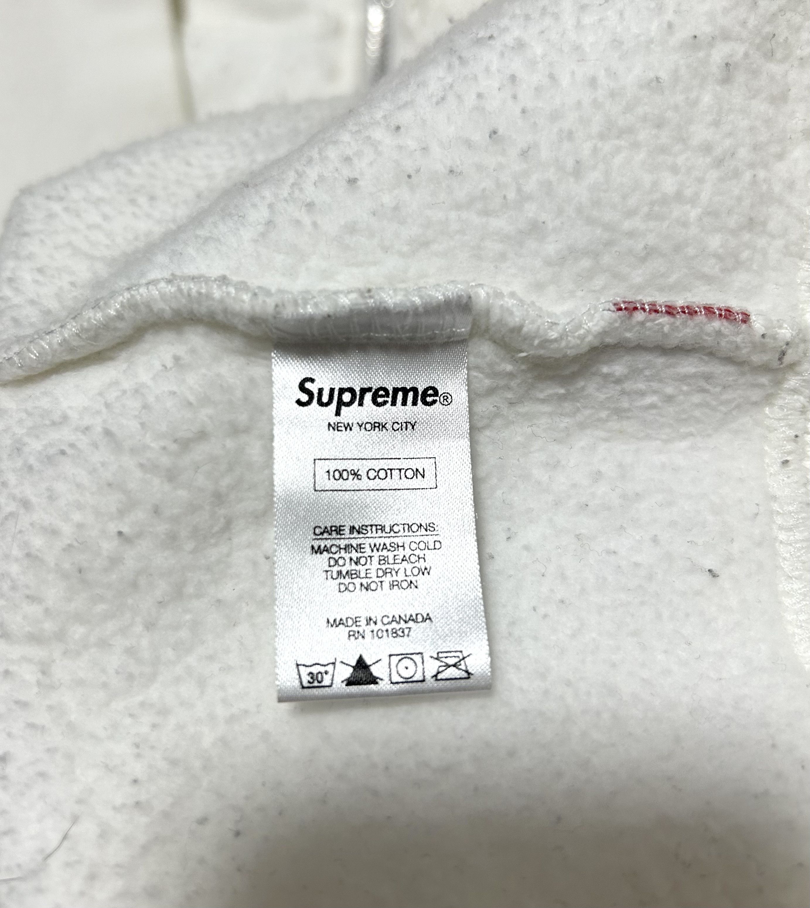 Supreme Supreme Felt hooded Logo Zip Hoodie White Size US L / EU 52-54 / 3 - 8 Thumbnail
