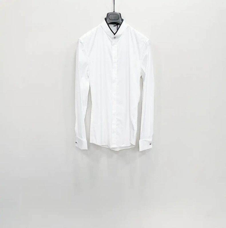 Versace Versace White Long Sleeve Shirt for Men 0089 Size US S / EU 44-46 / 1 - 1 Thumbnail