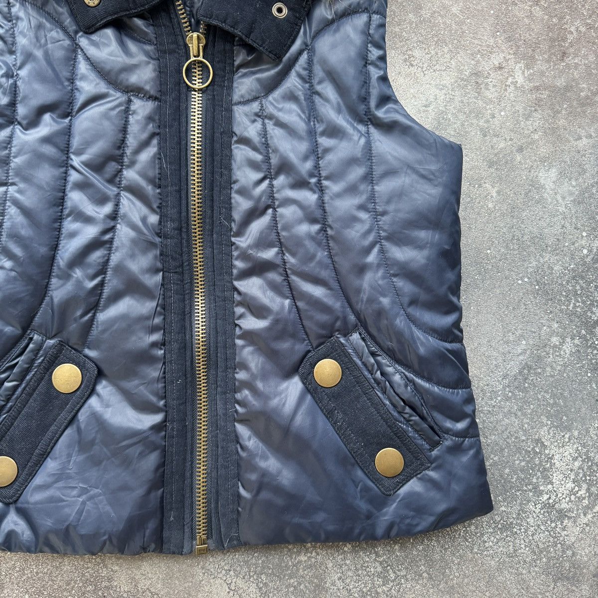 If Six Was Nine River Island 2000’s Vintage Y2K Faux Fur Hooded Puffer Vest Size M / US 6-8 / IT 42-44 - 6 Thumbnail