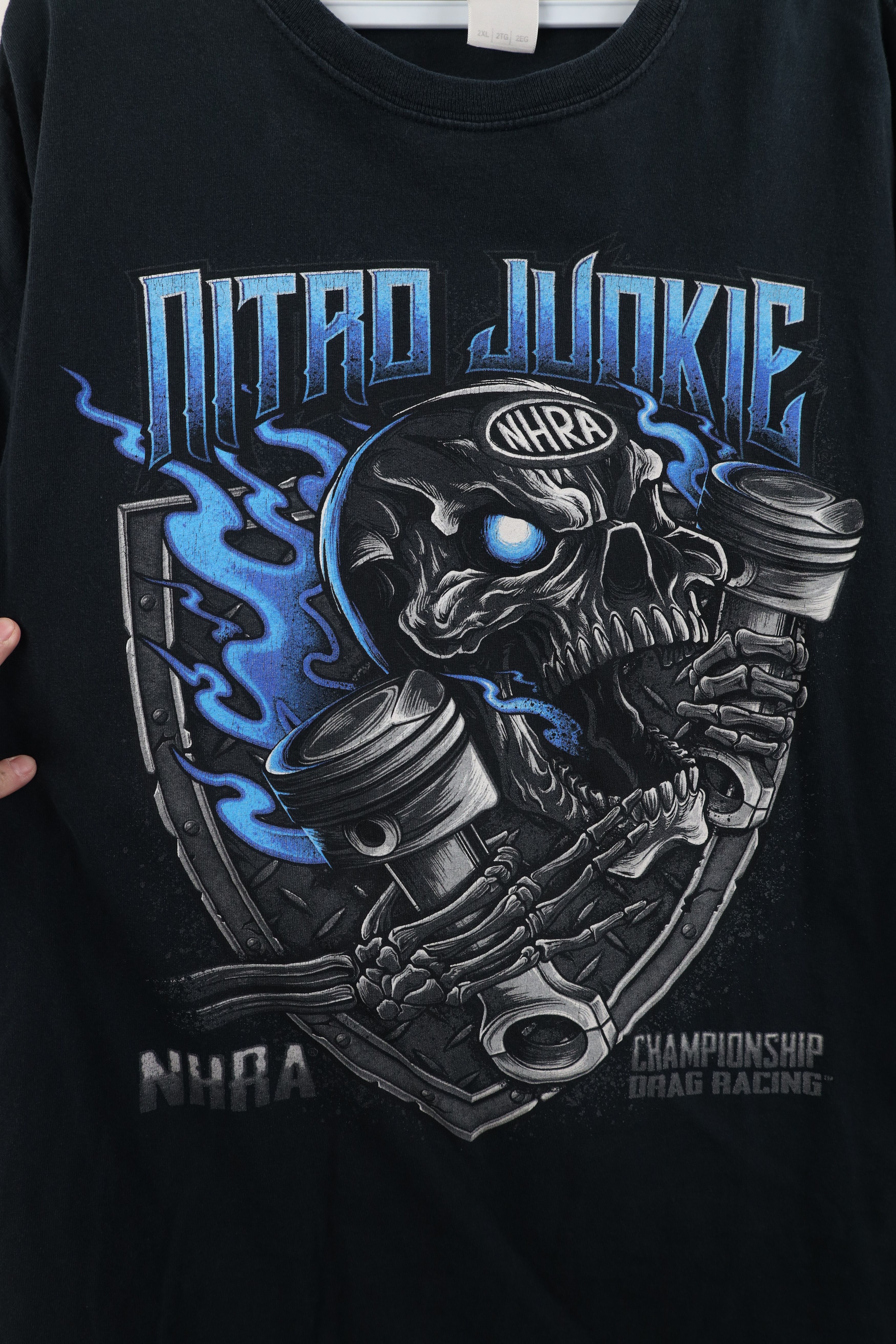 Vintage Vintage Y2K NHRA Championship Drag Racing Junkie T-Shirt Size US XXL / EU 58 / 5 - 7 Thumbnail