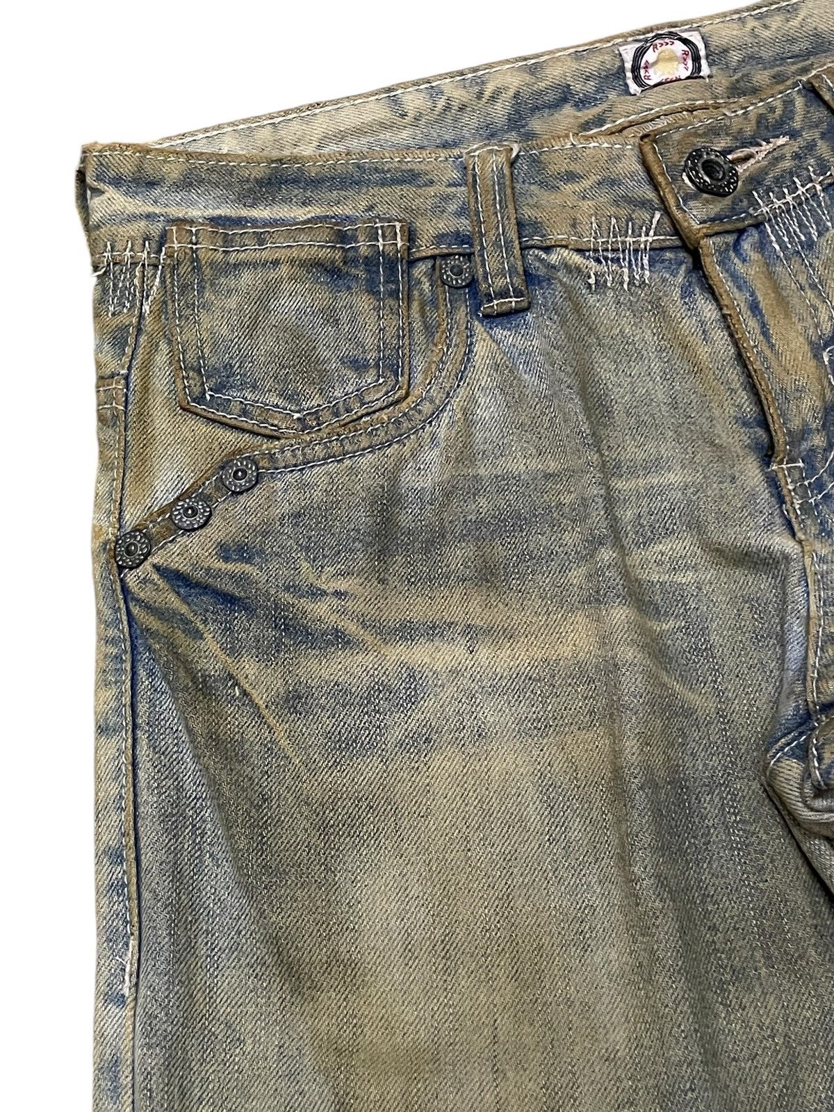 45rpm × Kapital R By 45rpm Asymmetry Muddy Curved Leg Stacked Jeans Size US 30 / EU 46 - 7 Thumbnail